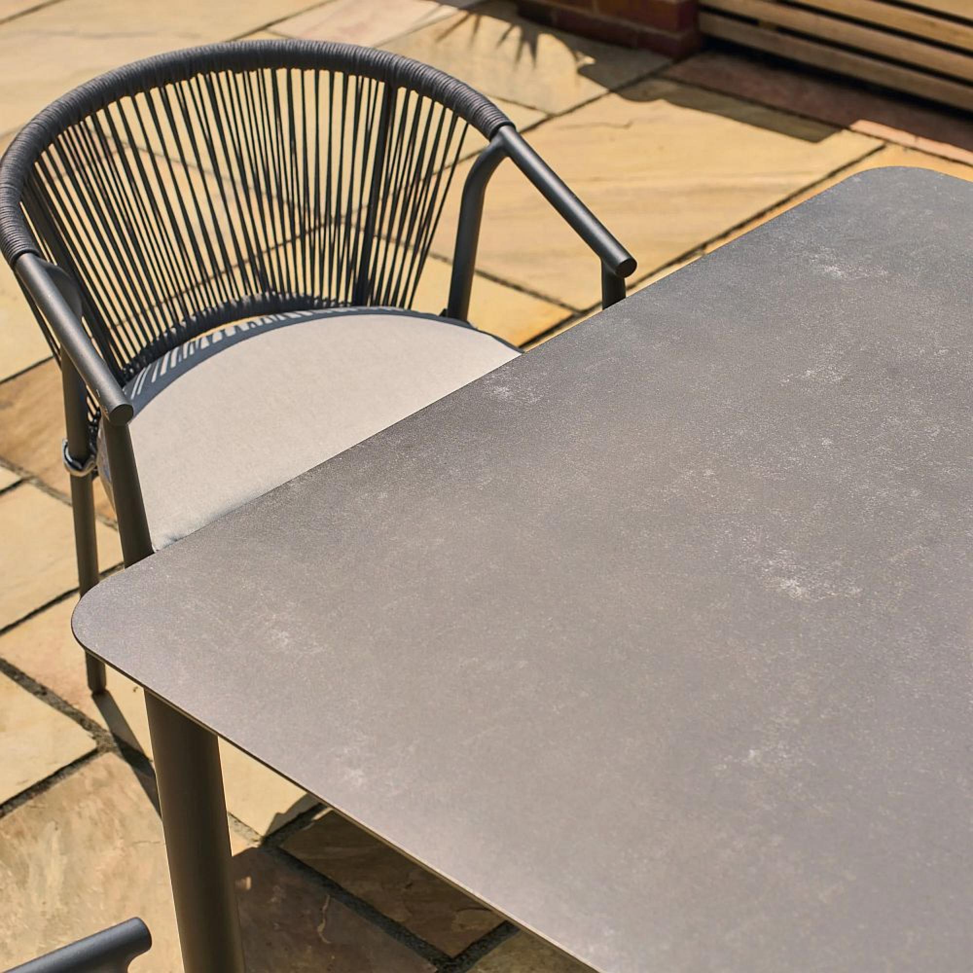 Kyoto Garden Dining Set - 6 Seater - 180cm - Ceramic - 6 Chairs