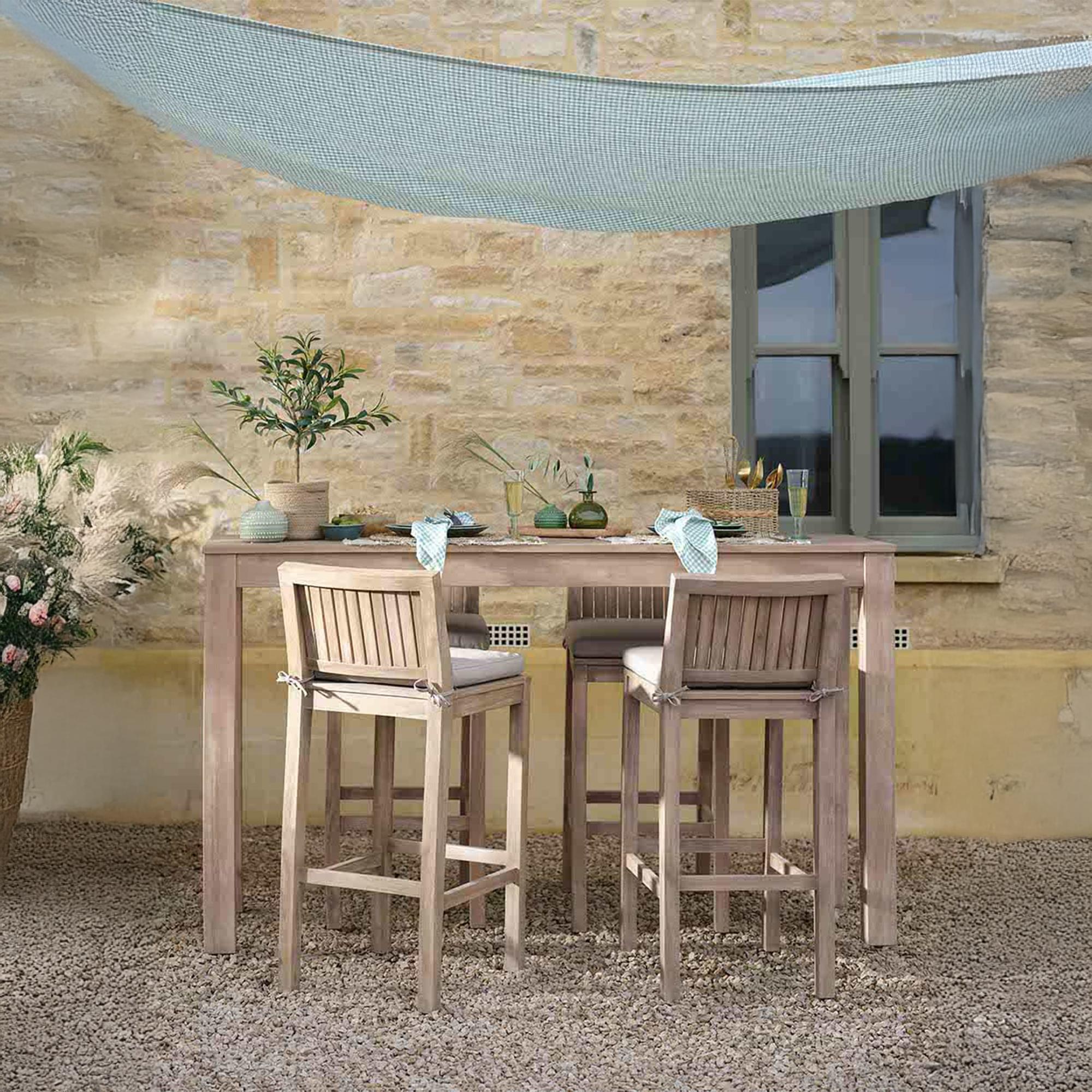 Porthallow Outdoor Bar Table Natural Acacia Wood