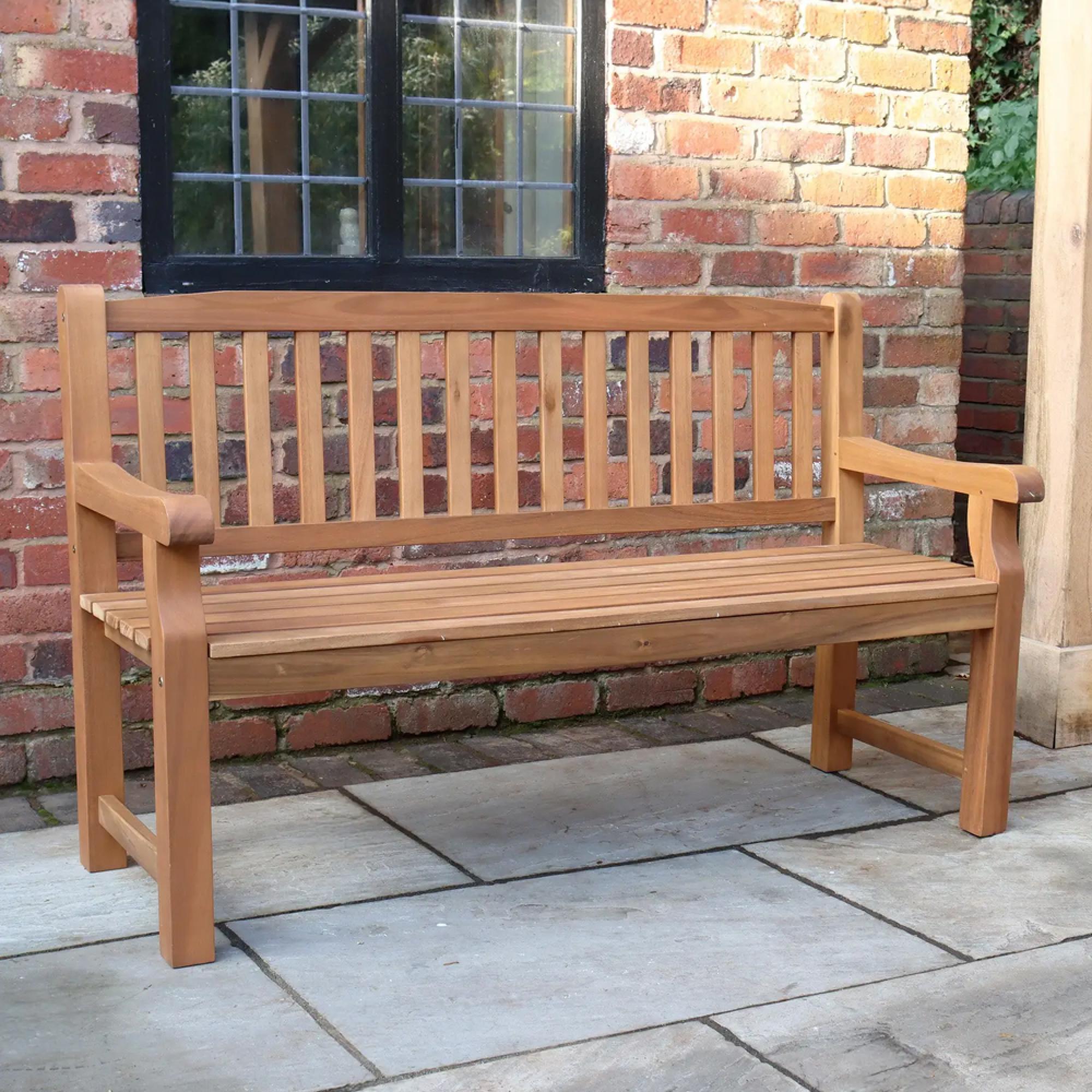 Turnbury Garden Bench - 3 Seater - Acacia Wood