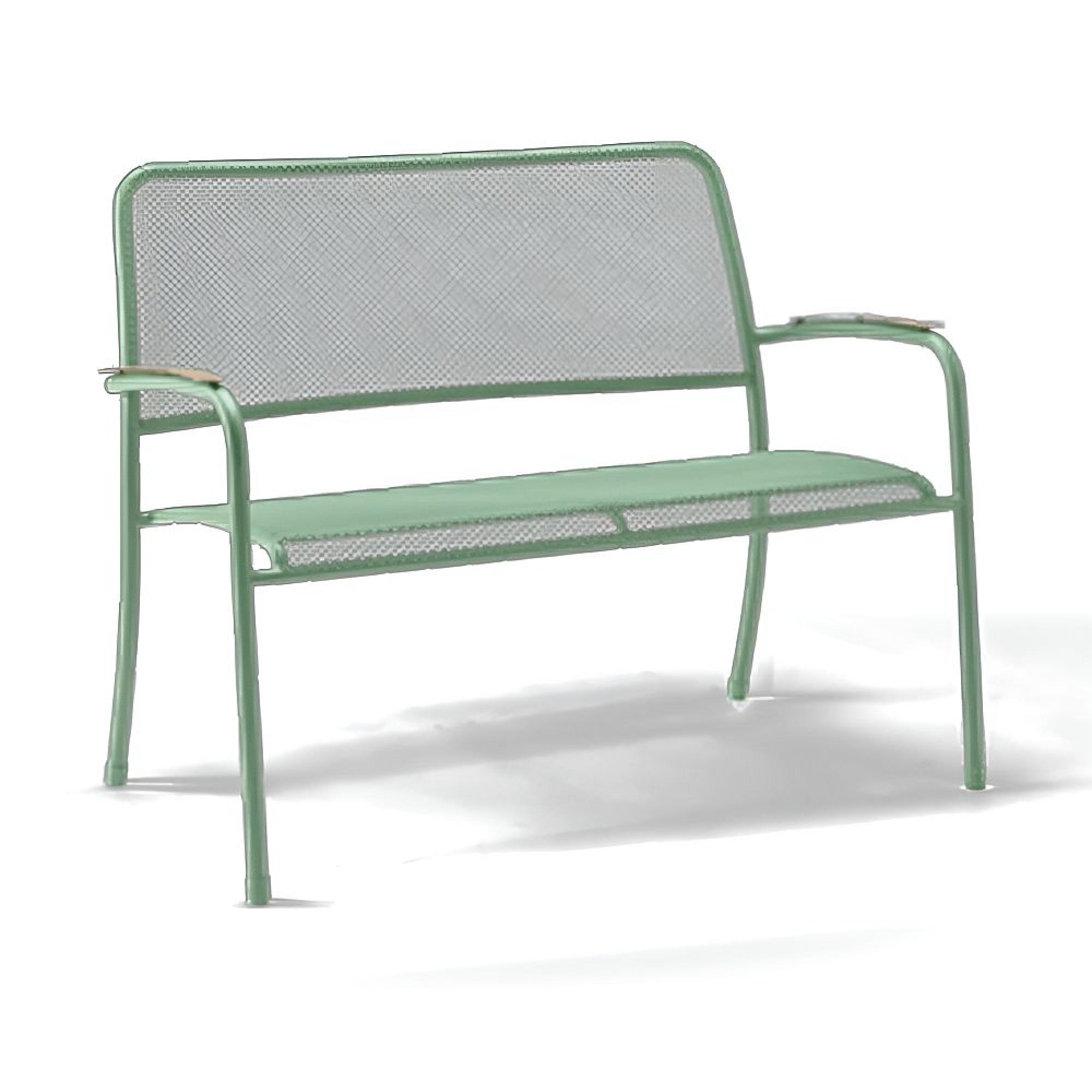 Bergen Garden Bench - 4ft - Green Metal