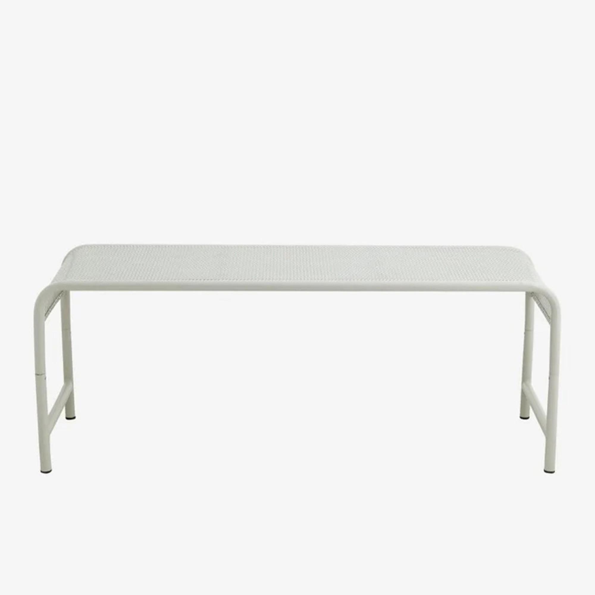 Brenta Garden Bench - Metal - Cream