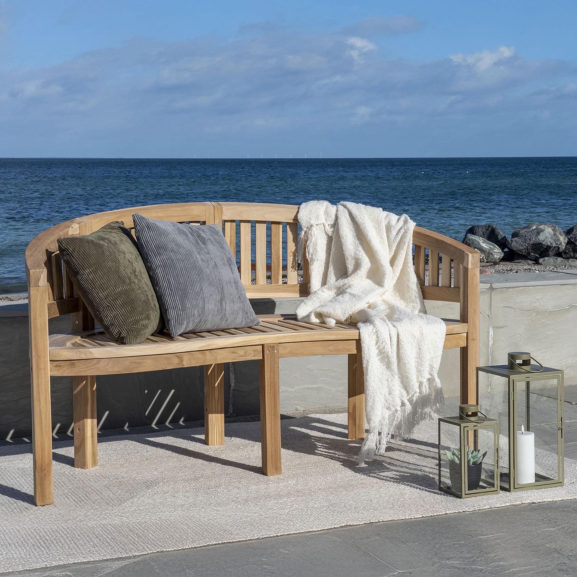 Boca Garden Bench - with Back - Natural - Teak Wood