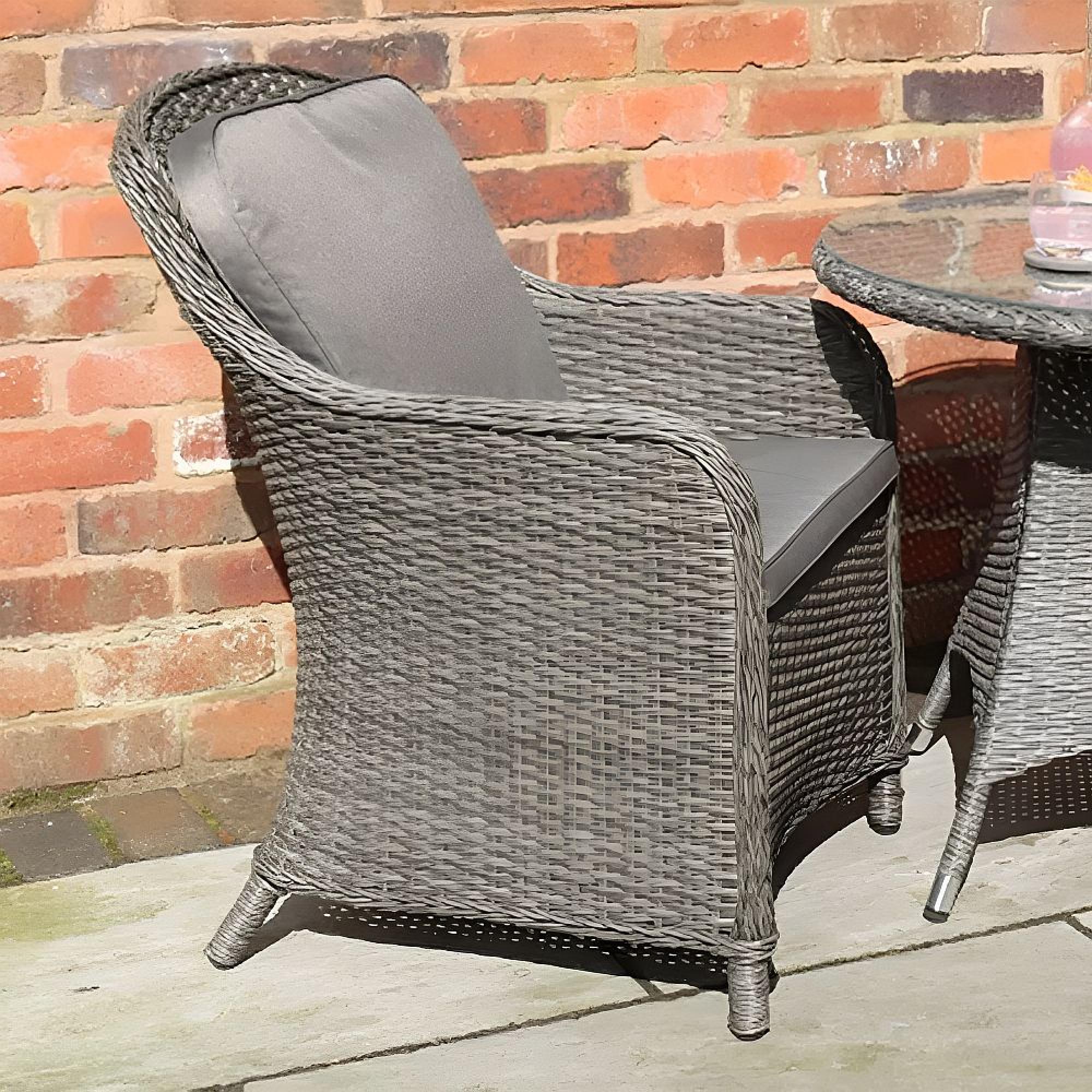 Paris Garden Dining Chairs - Set of 2 - Imperial - Grey - Rattan