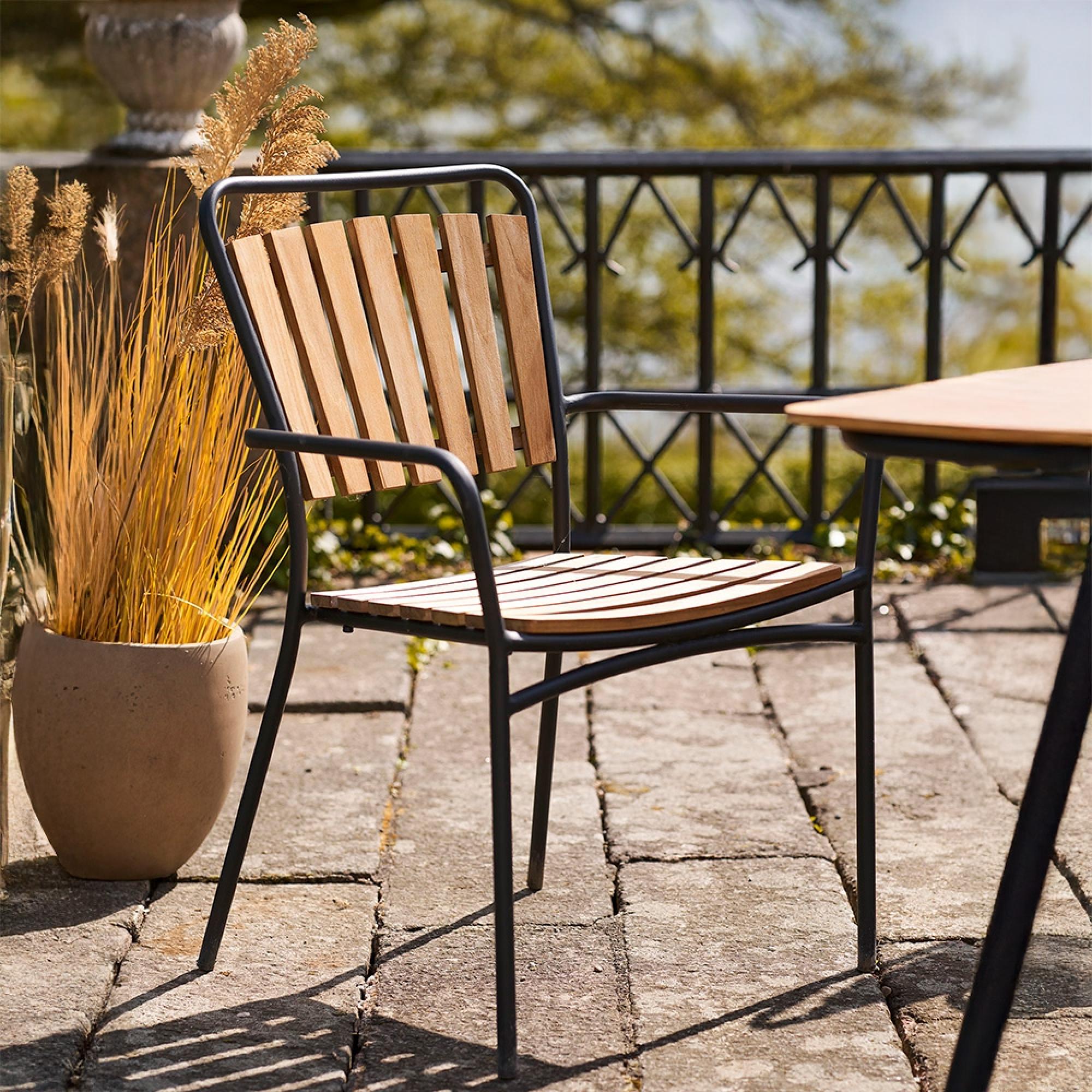 Cleveland Garden Dining Chair - Set of 4 - Natural Teak Wood