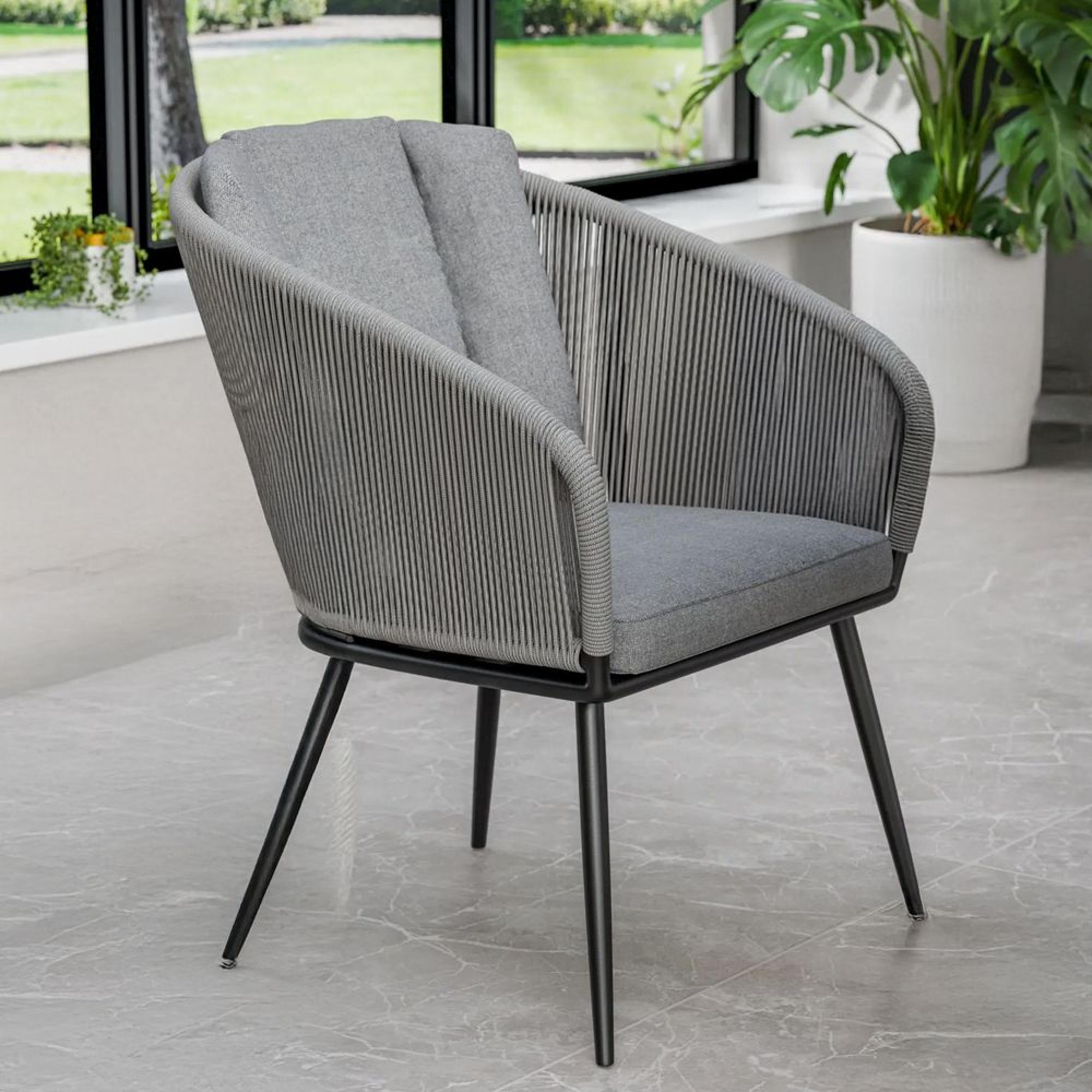 Aspen Garden Dining Chairs - Grey Rope