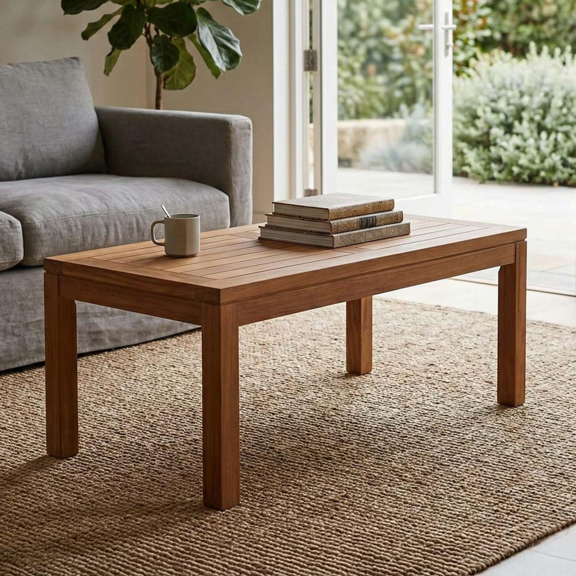 Bibury Outdoor Teak Coffee Table - 100cm x 50cm