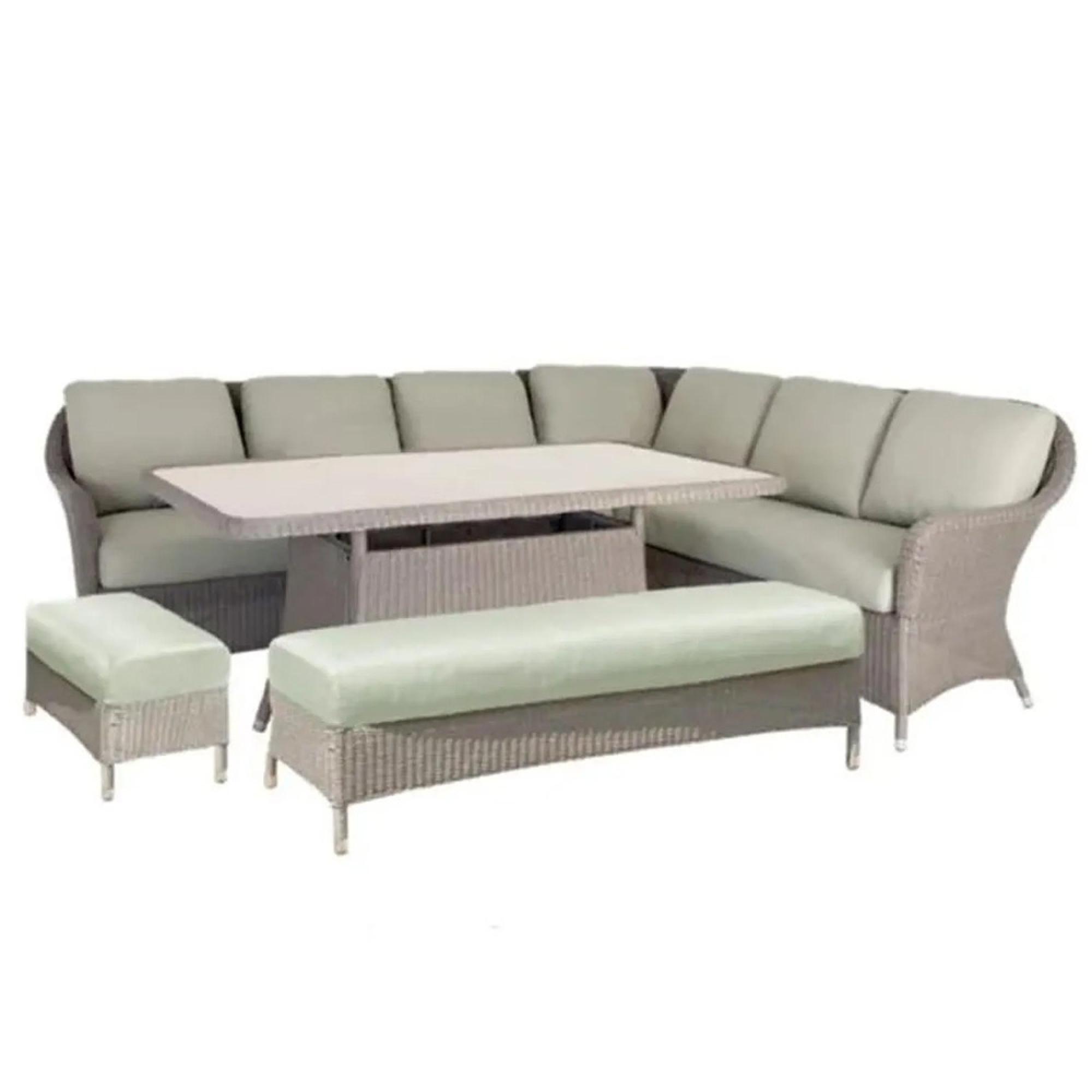 Hazelmere Casual Dining Set - 8 Seater - 225cm - Garden - Natural Weave