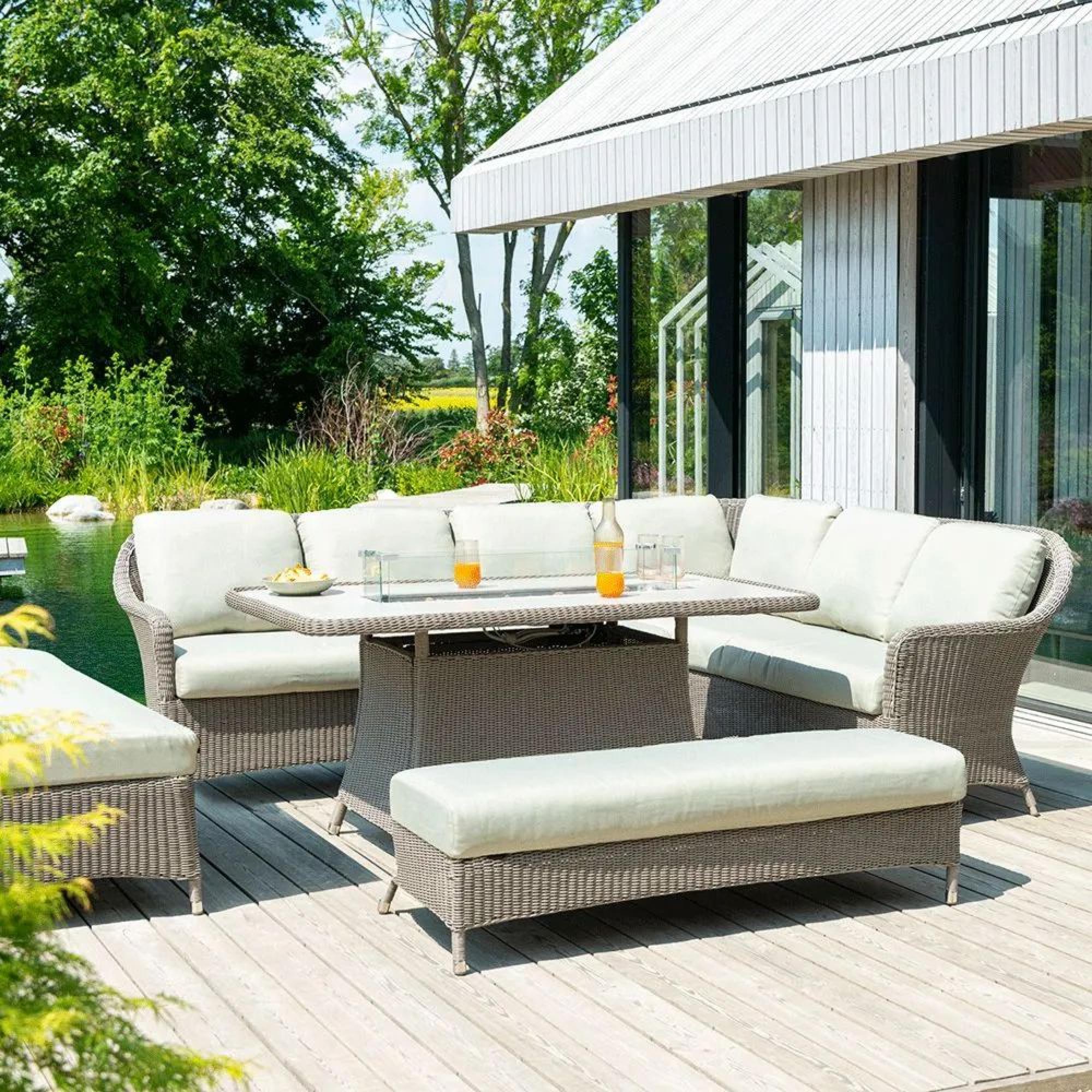 Hazelmere Casual Dining Set - 8 Seater - 225cm - Garden - Grey Weave