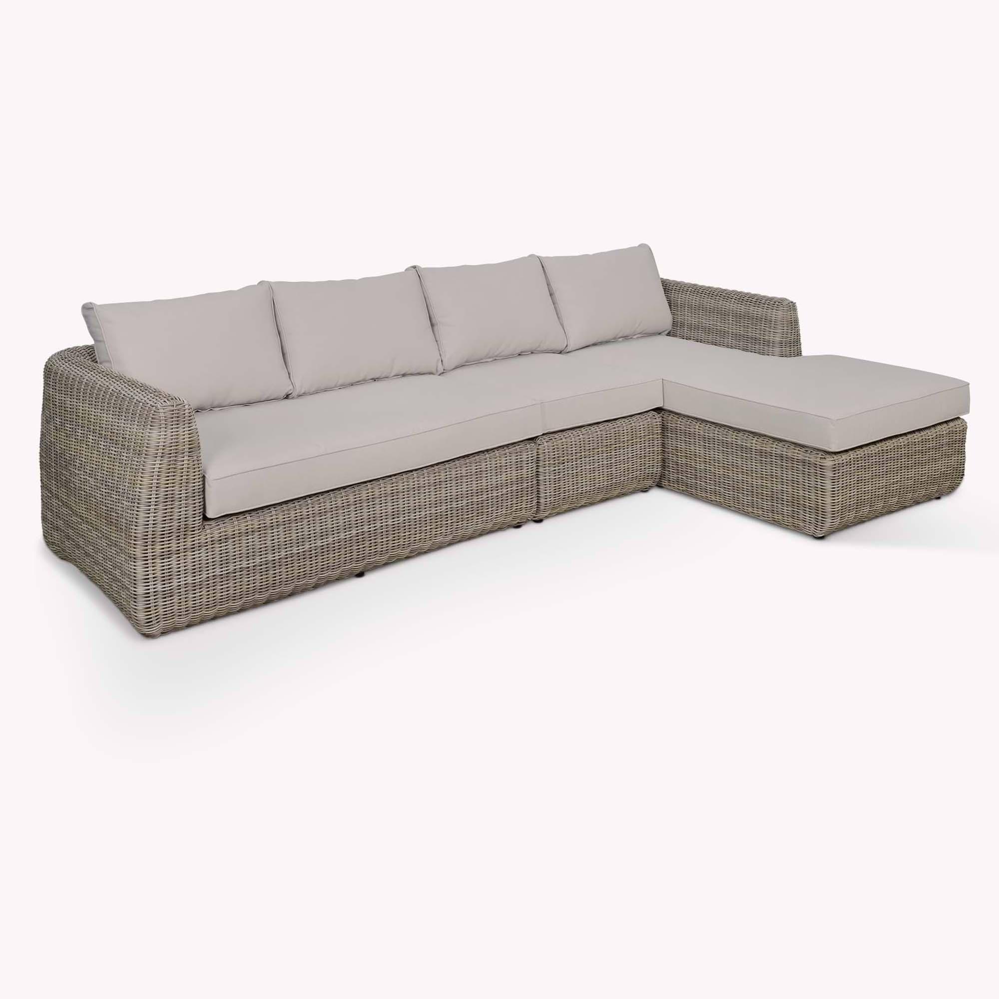Skala Outdoor Corner Sofa Set Light Rattan