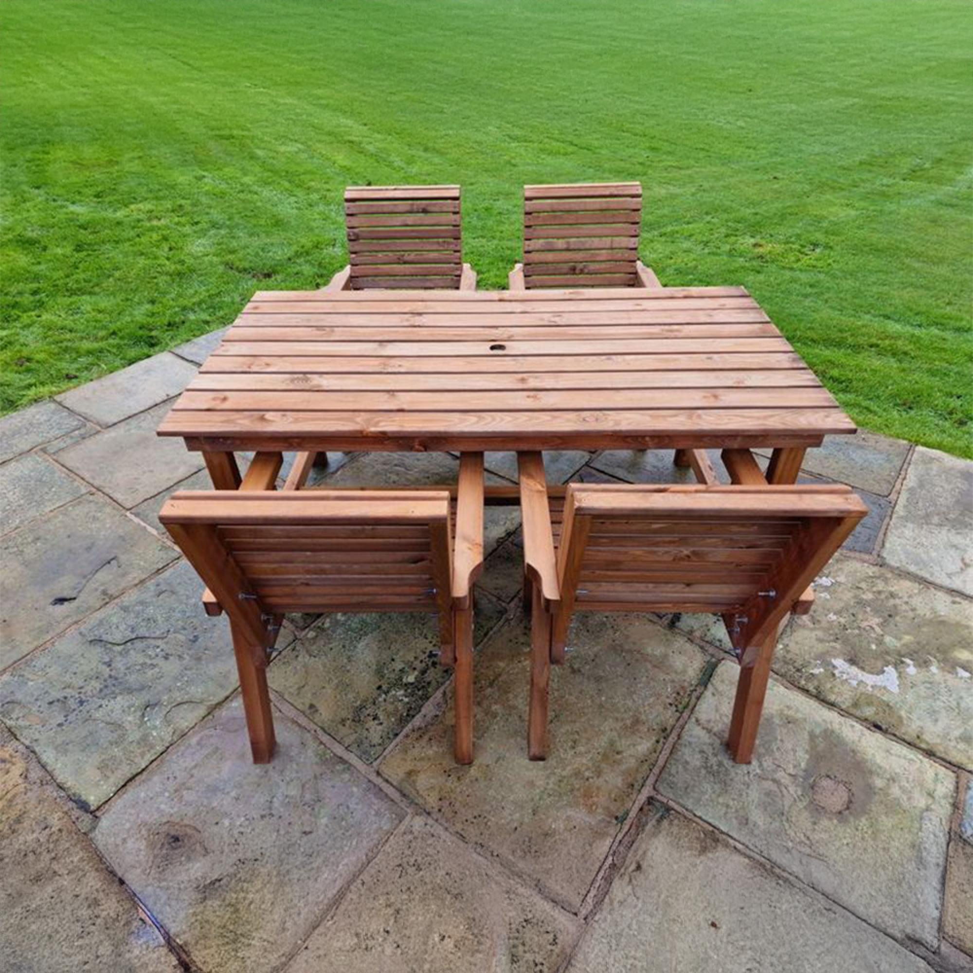 Churnet Valley Redwood 4 Seater Garden Dining Set
