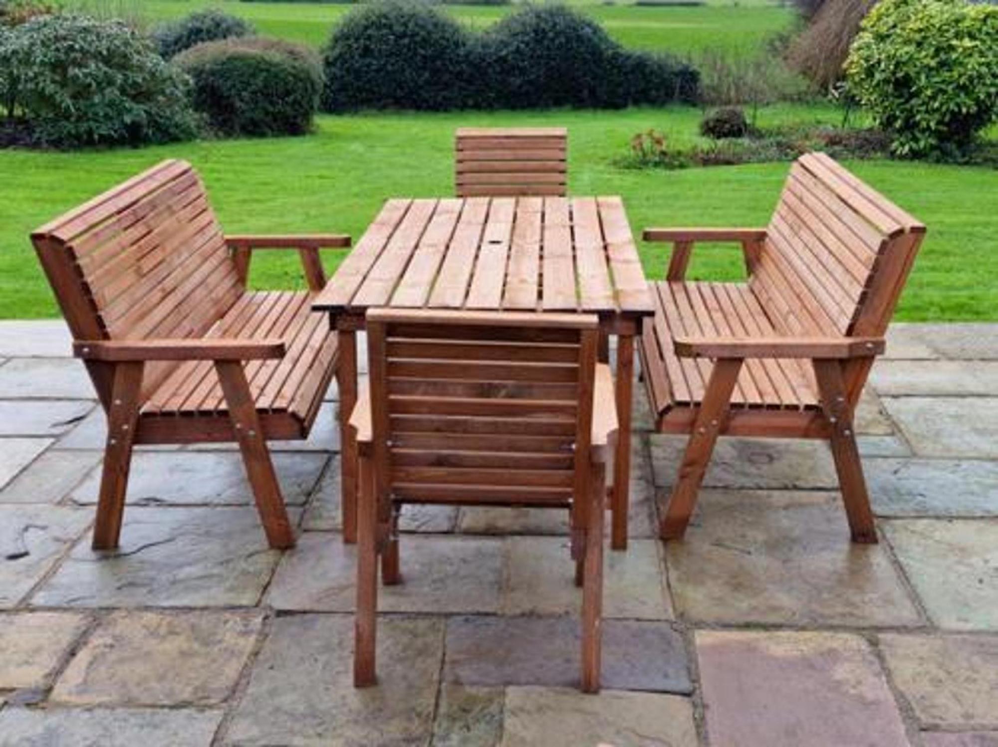 Churnet Valley Redwood 8 Seater Garden Dining Set