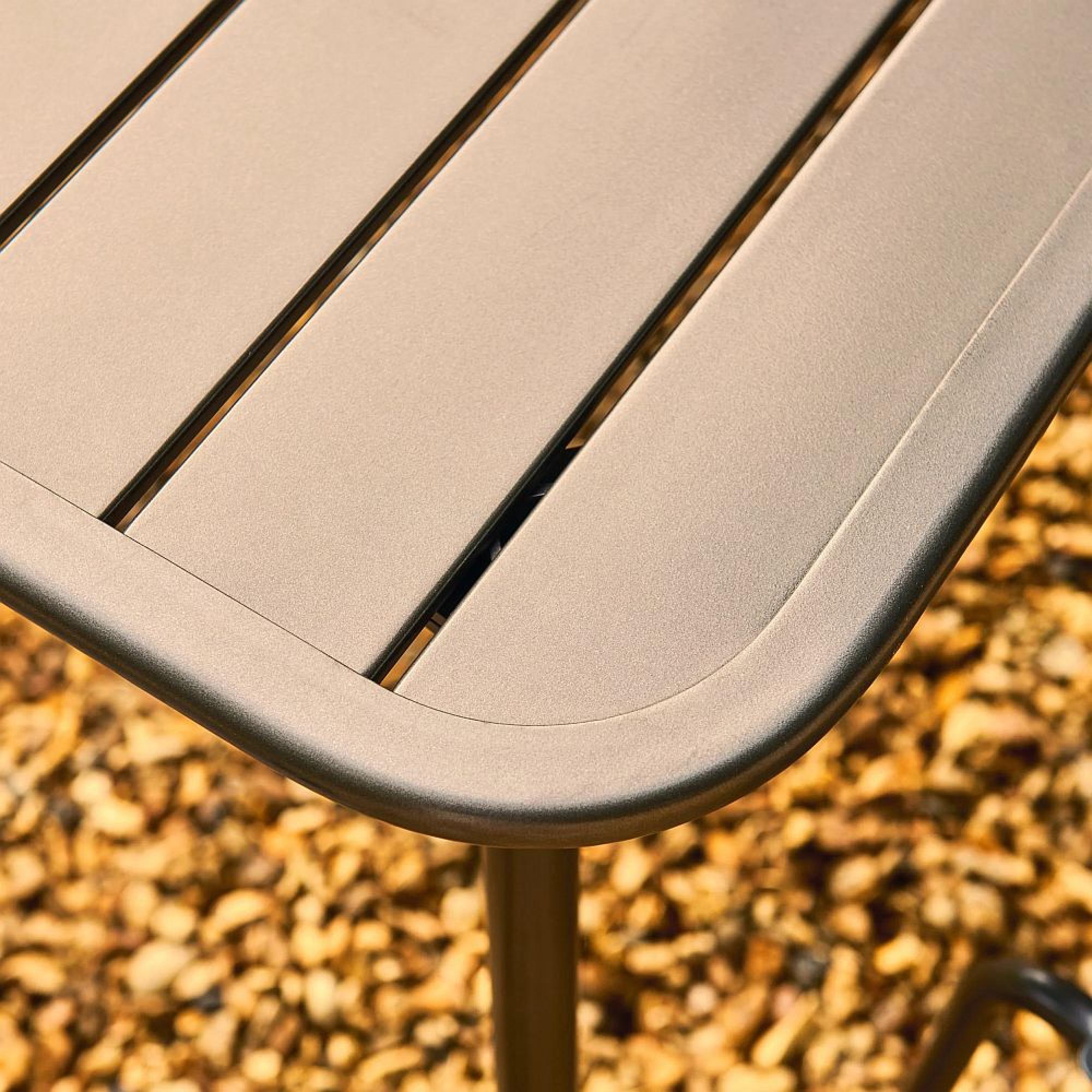 Oslo Garden Dining Table - 4 Seater - 80cm - Square - Grey Metal