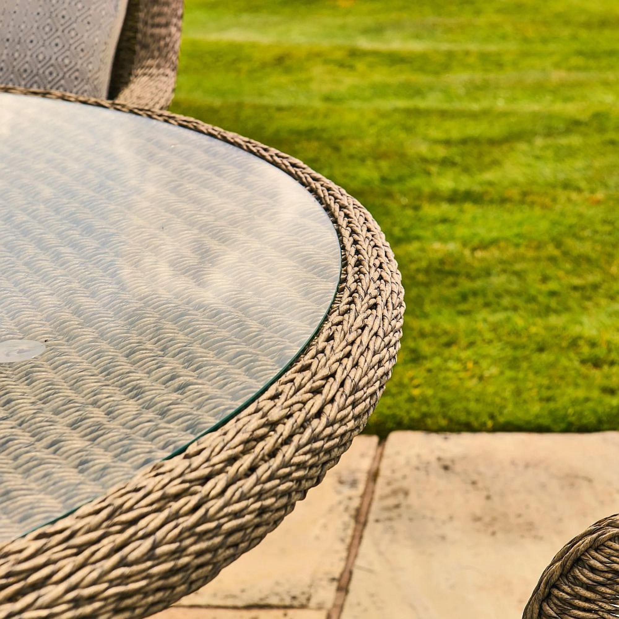 Arlington Dining Table - 6 Seater - 150cm - Round - Luxury Rattan