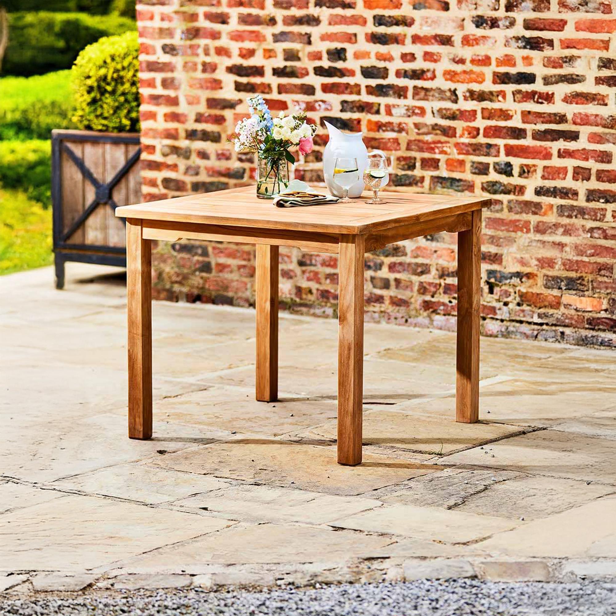 Marbrook Outdoor Teak Square Dining Table - 90 x 90cm
