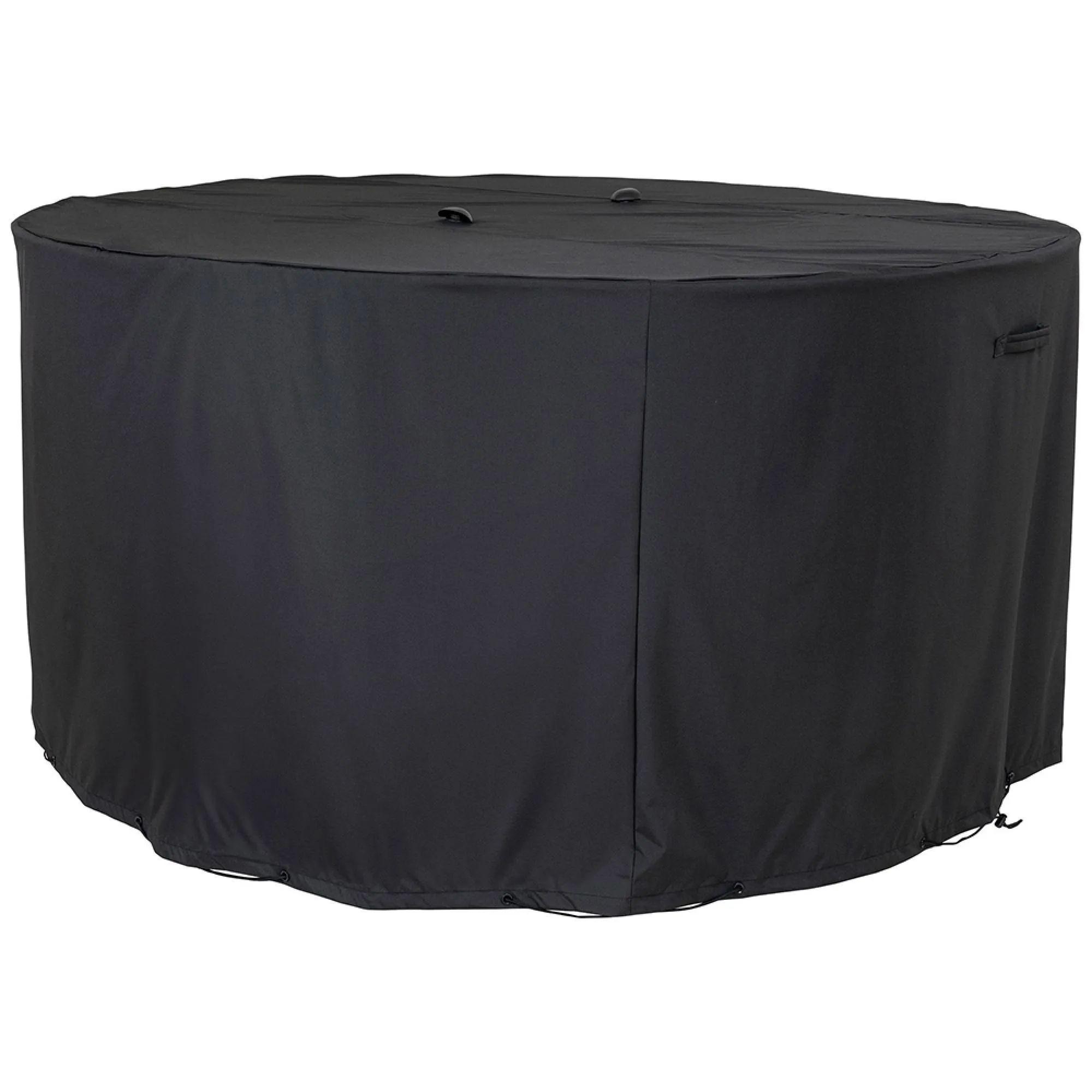 Luxury Round Dining Set Cover - Black Fabric
