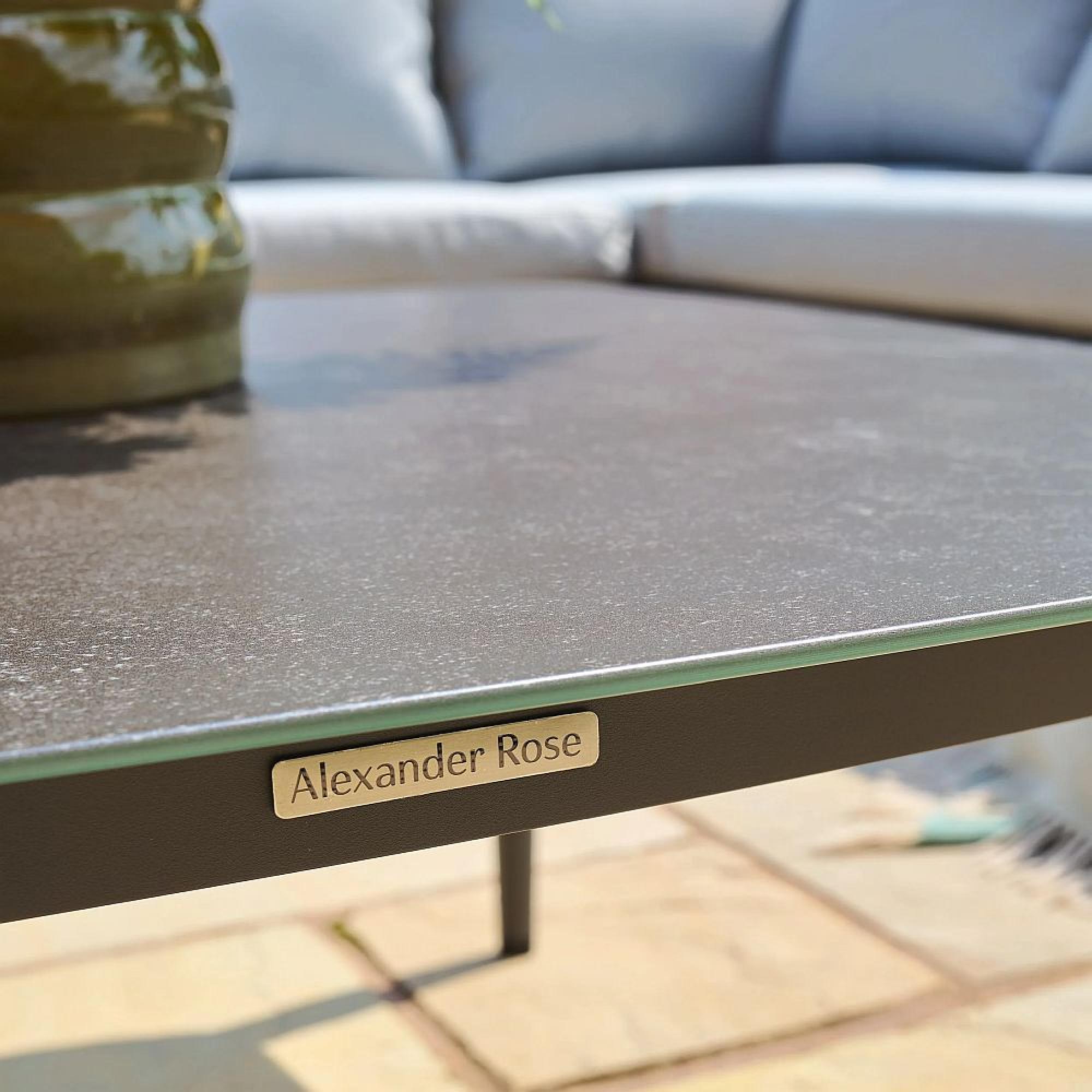 Kyoto Garden Corner Lounge Set - 5 Seater - Ceramic - with Square Coffee Table