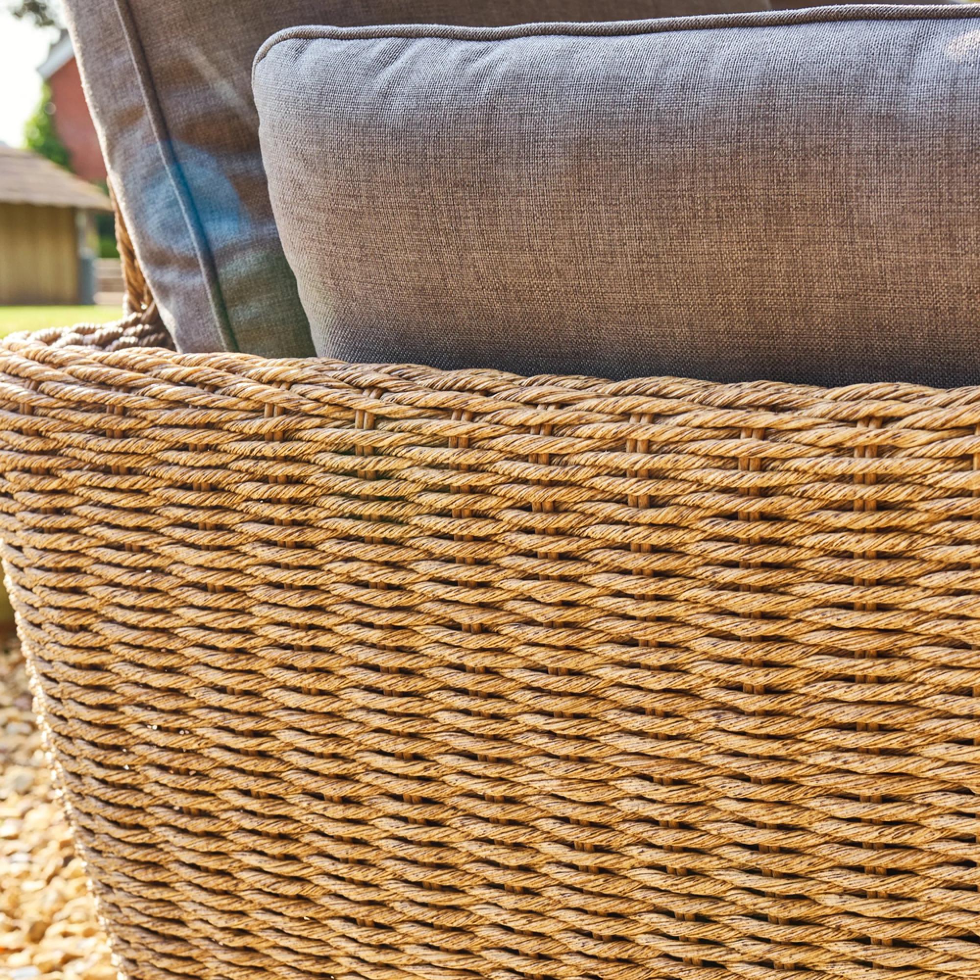 Palermo Chaise Set - with Oval Coffee Table & Round Side Table - Luxury Rattan