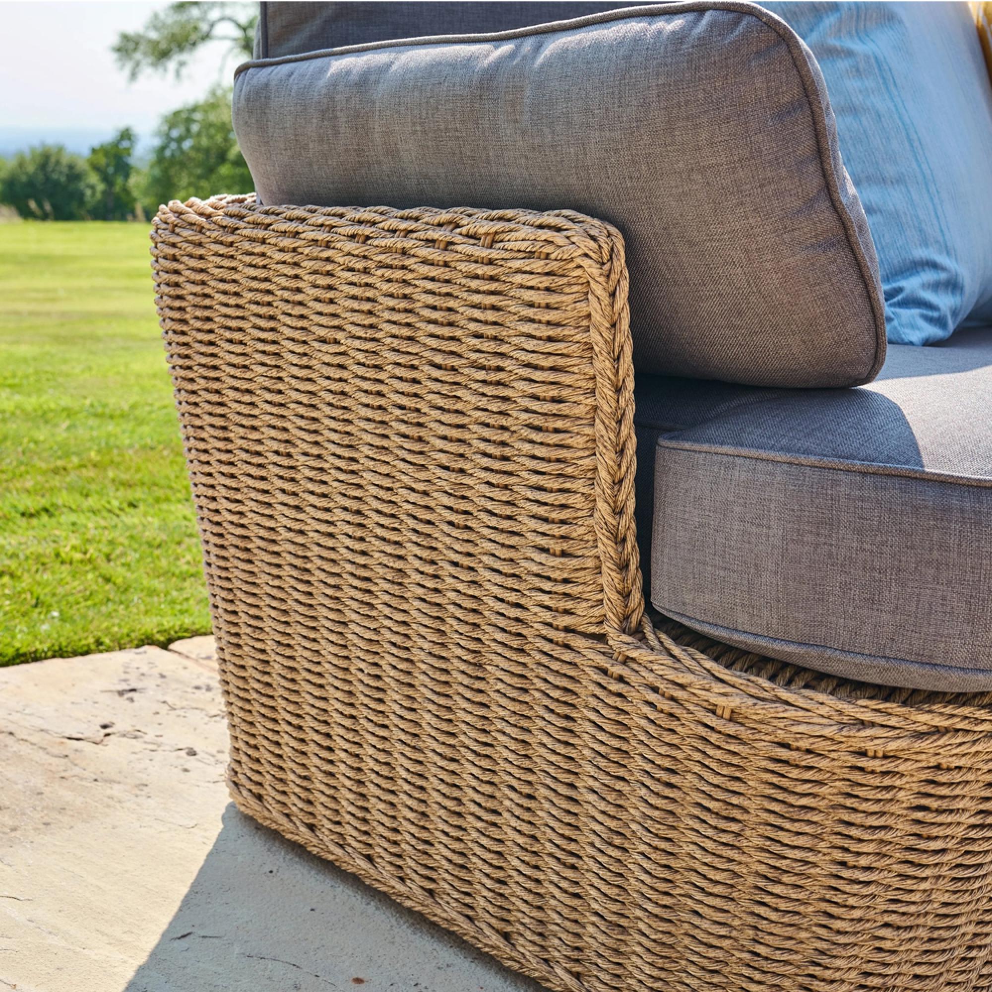 Palermo Corner Set - with Oval Coffee Table - Luxury Rattan
