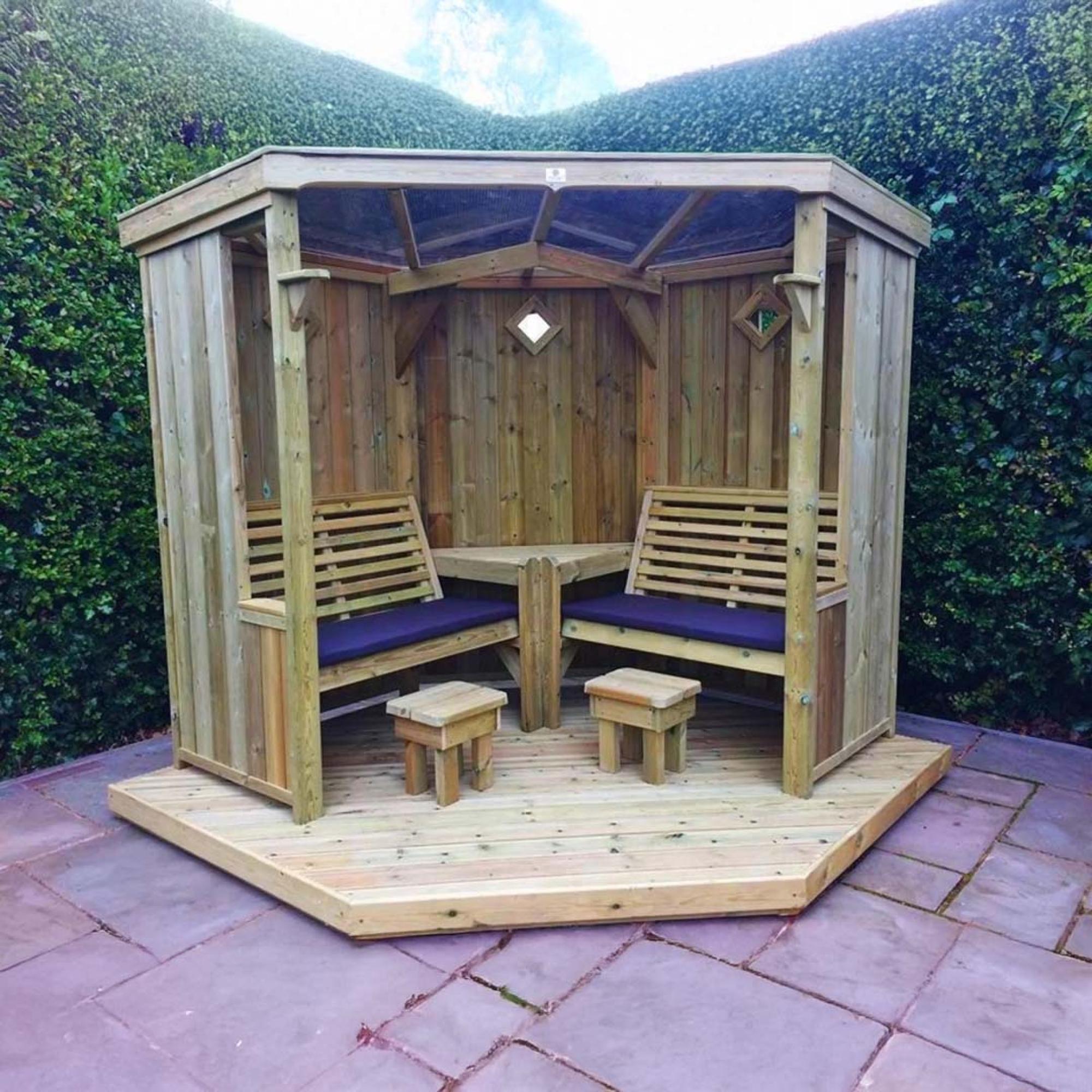 Churnet Valley Four Seasons Timber Wood Garden Room with Decking