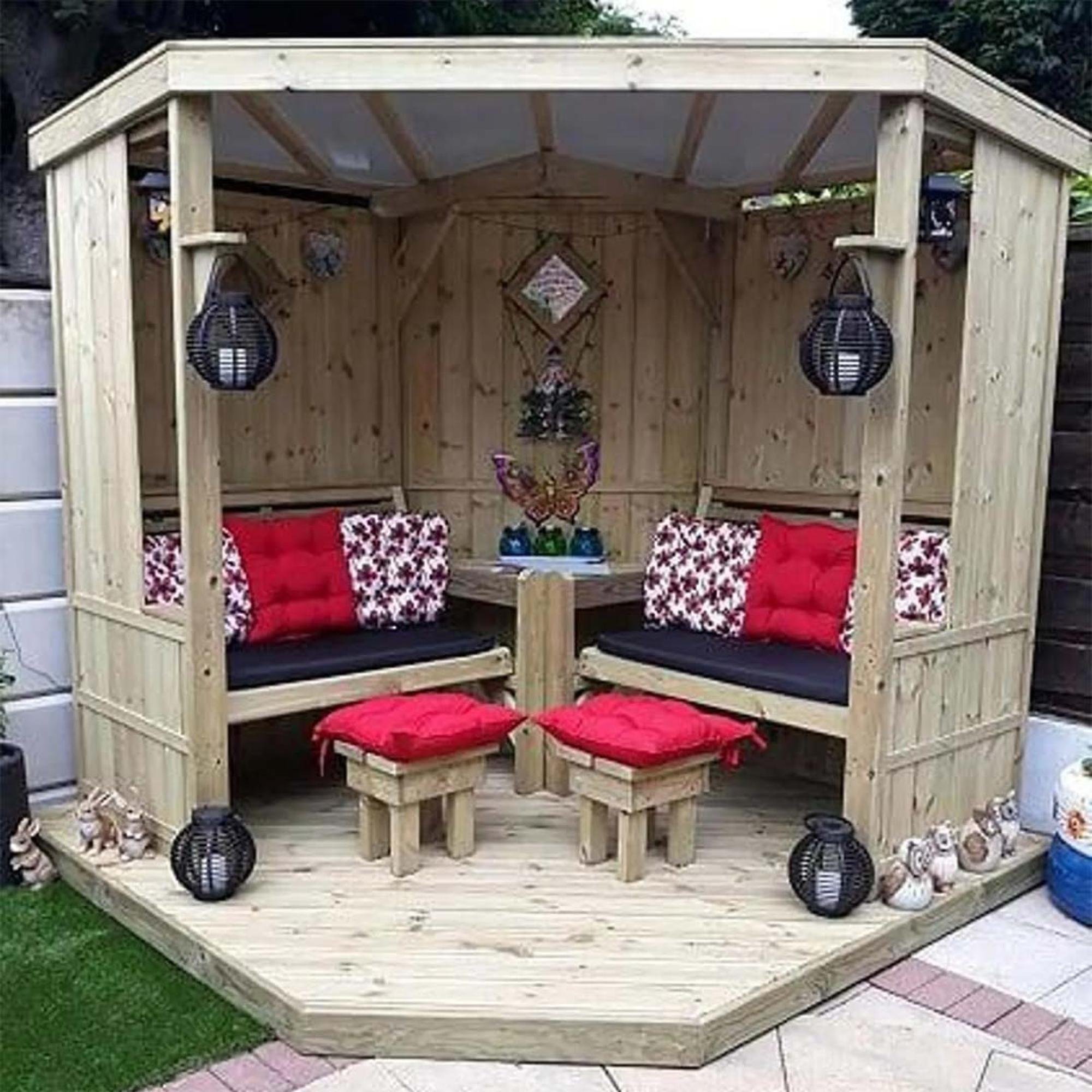 Churnet Valley Four Seasons Timber Wood Garden Room with Decking