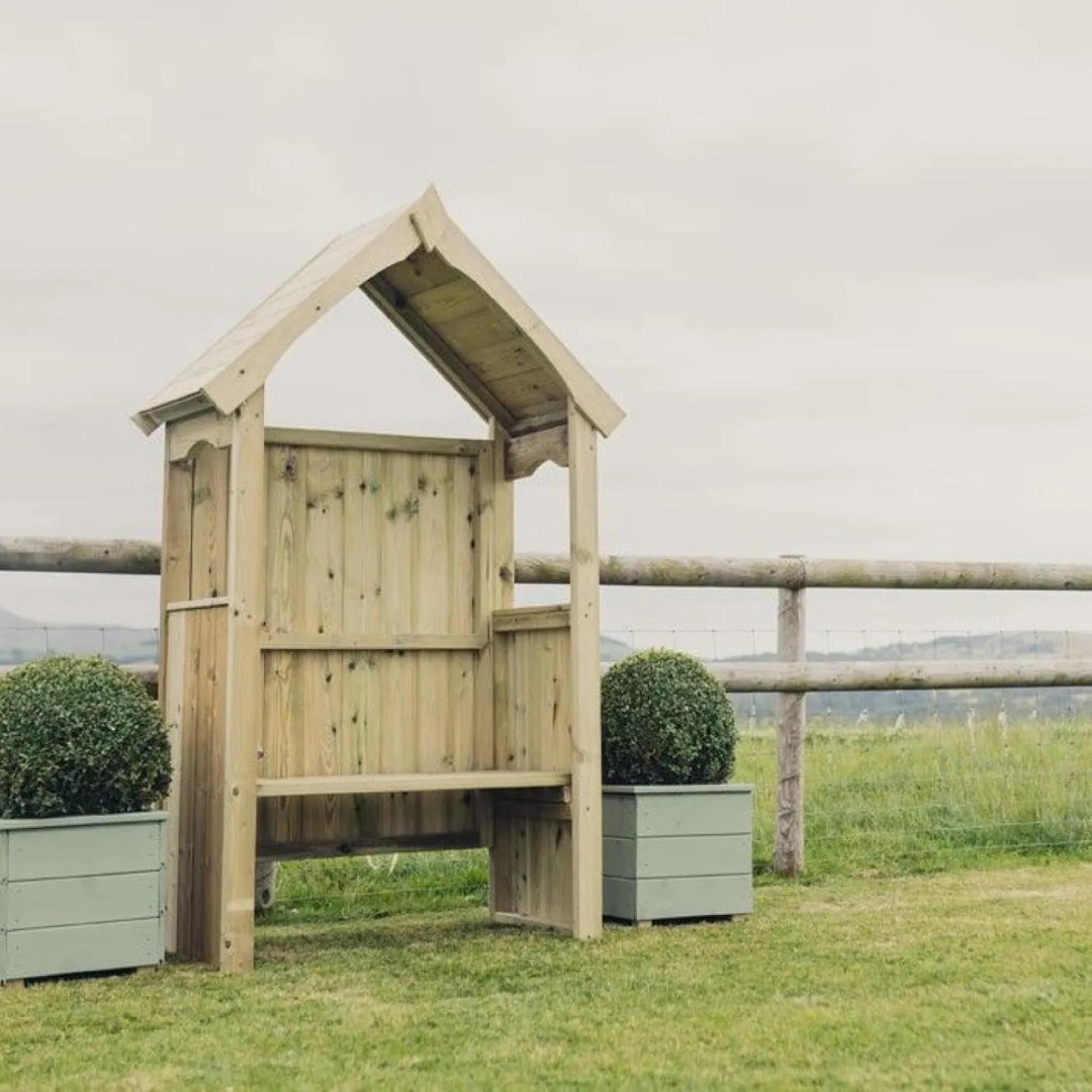 Churnet Valley Poppy Redwood 2 Seater Garden Arbour