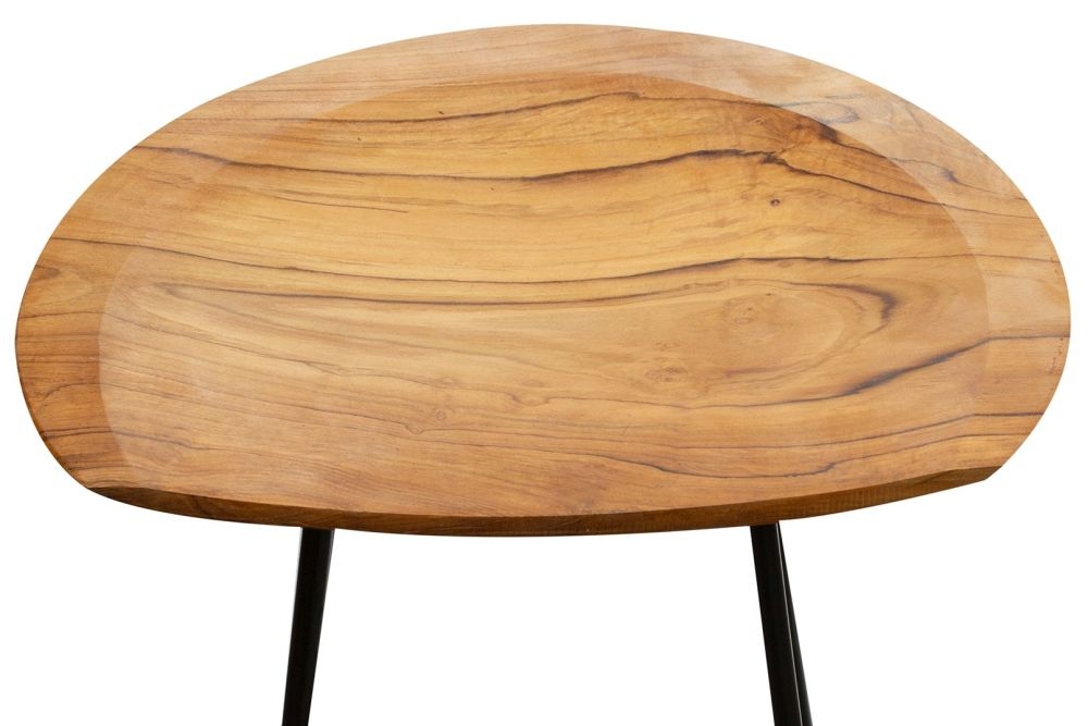 Belfort Set of 2 Teak Wood Counter Stool