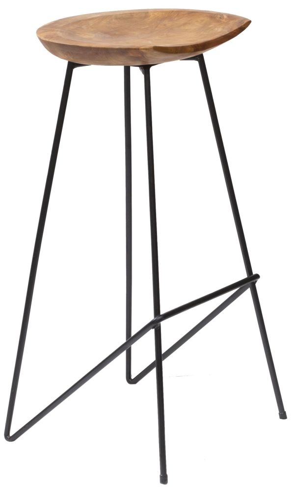 Belfort Set of 2 Teak Wood Counter Stool