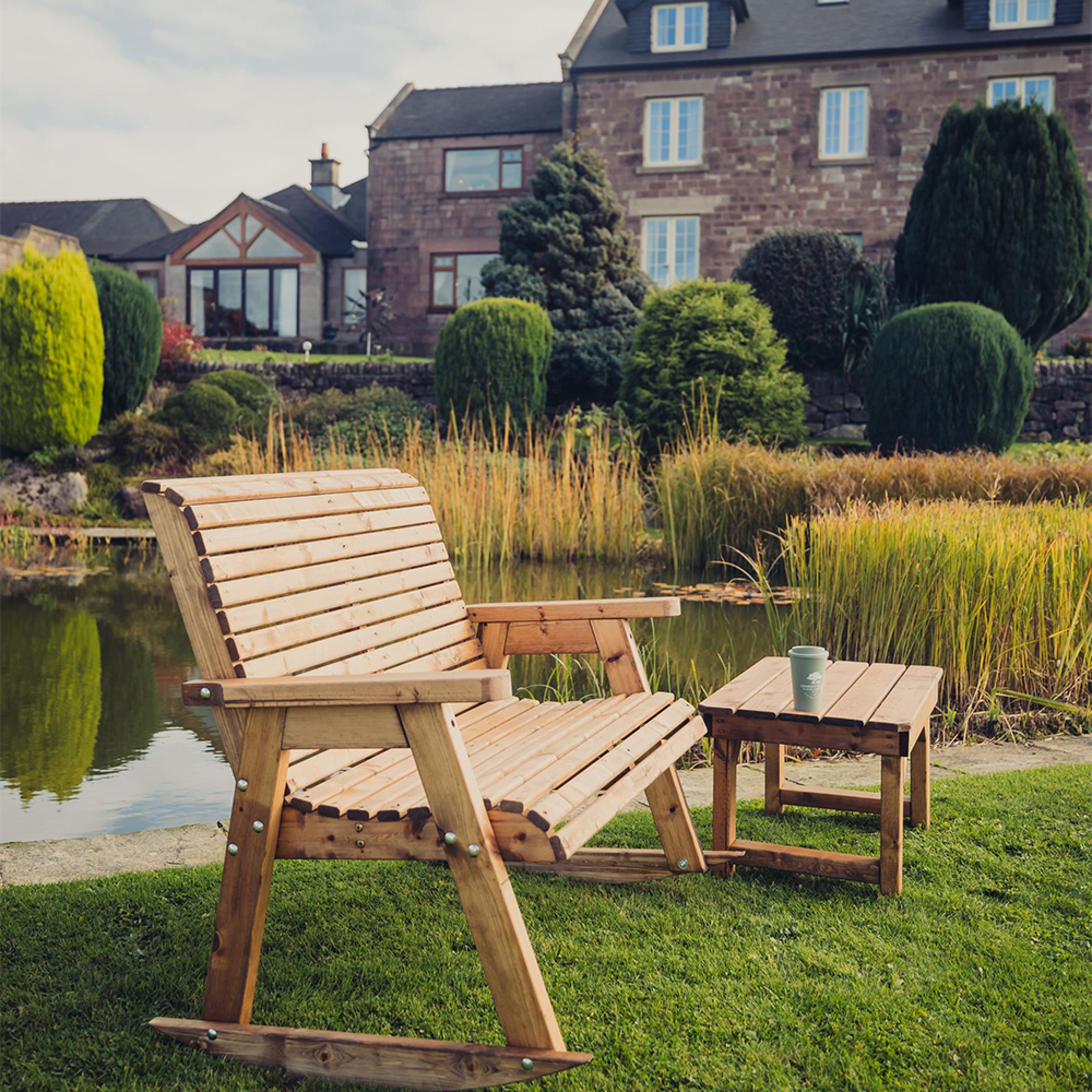 Churnet Valley Redwood Garden Rocking Bench