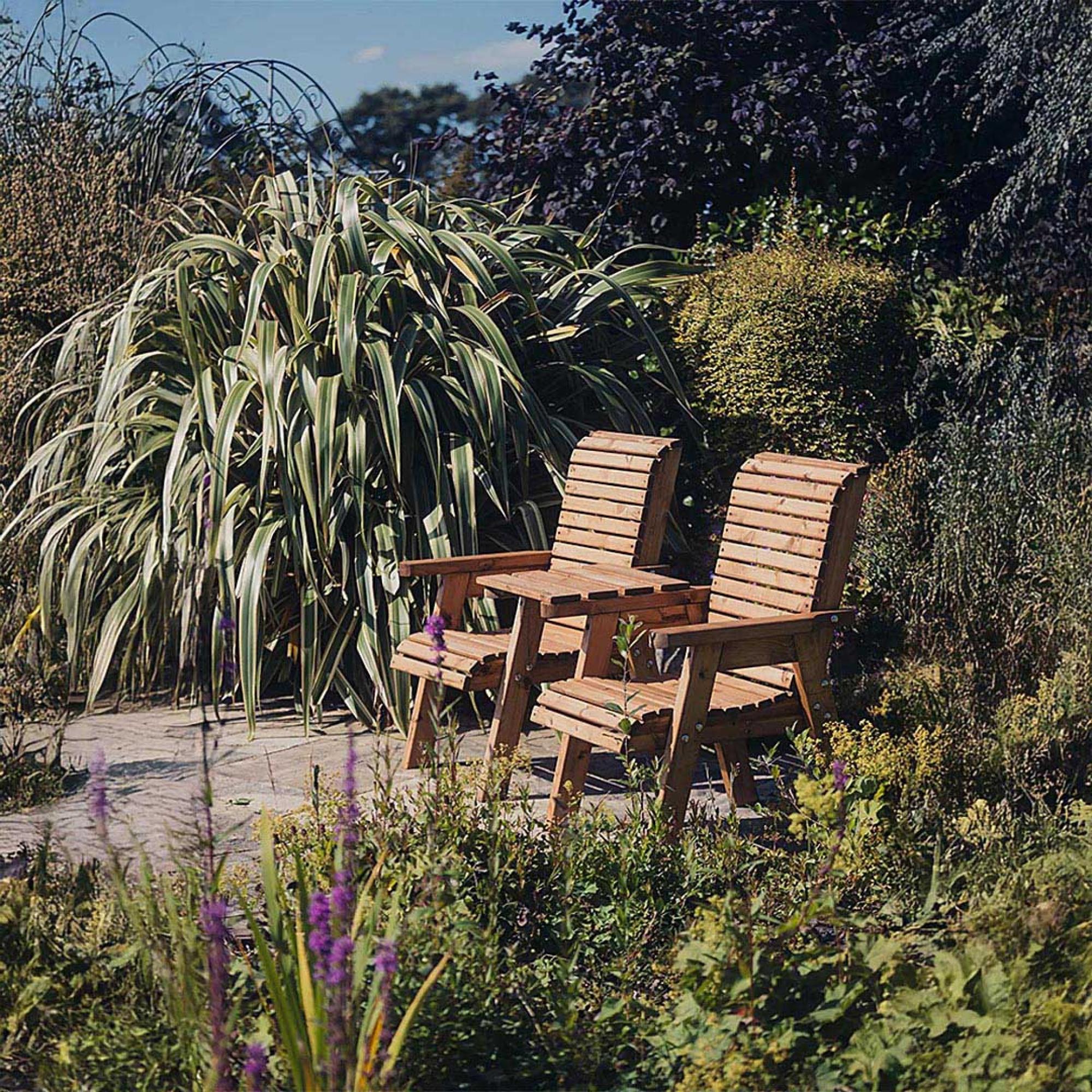 Churnet Valley Redwood Square Garden Love Seat