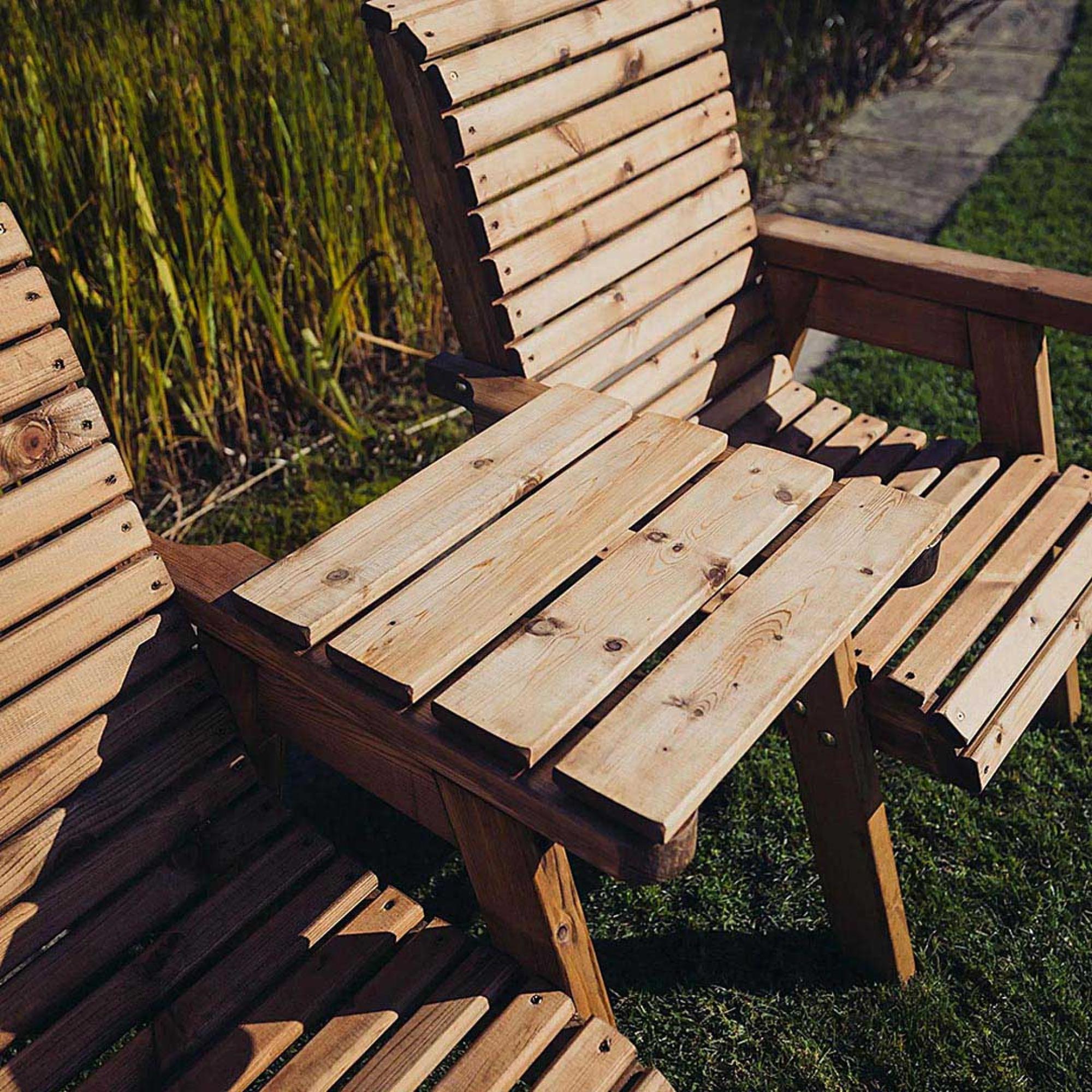 Churnet Valley Redwood Square Garden Love Seat