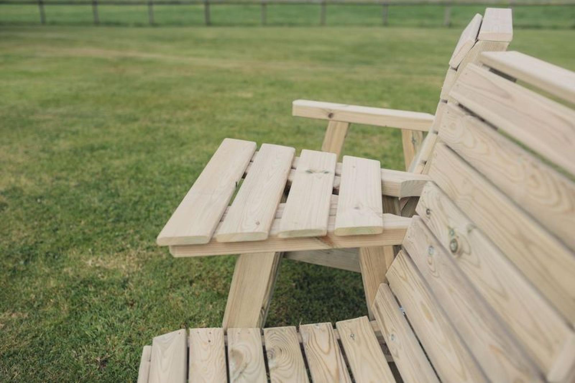 Churnet Valley Clover Redwood Angled Garden Love Seats