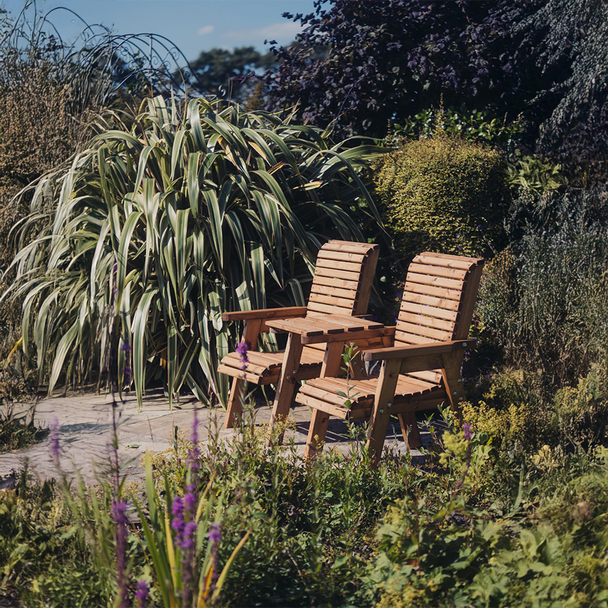 Churnet Valley Redwood Square Garden Love Seat