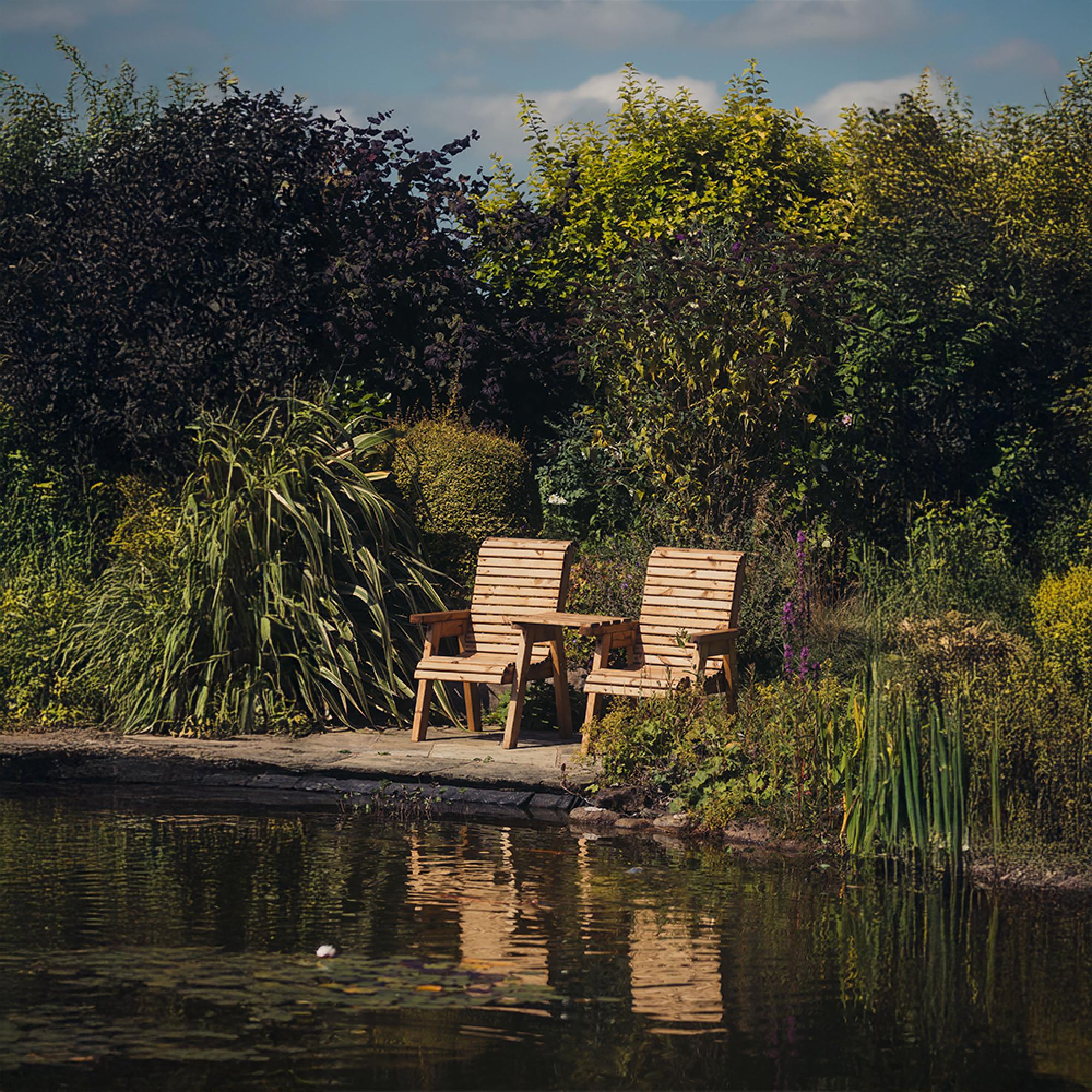 Churnet Valley Redwood Square Garden Love Seat
