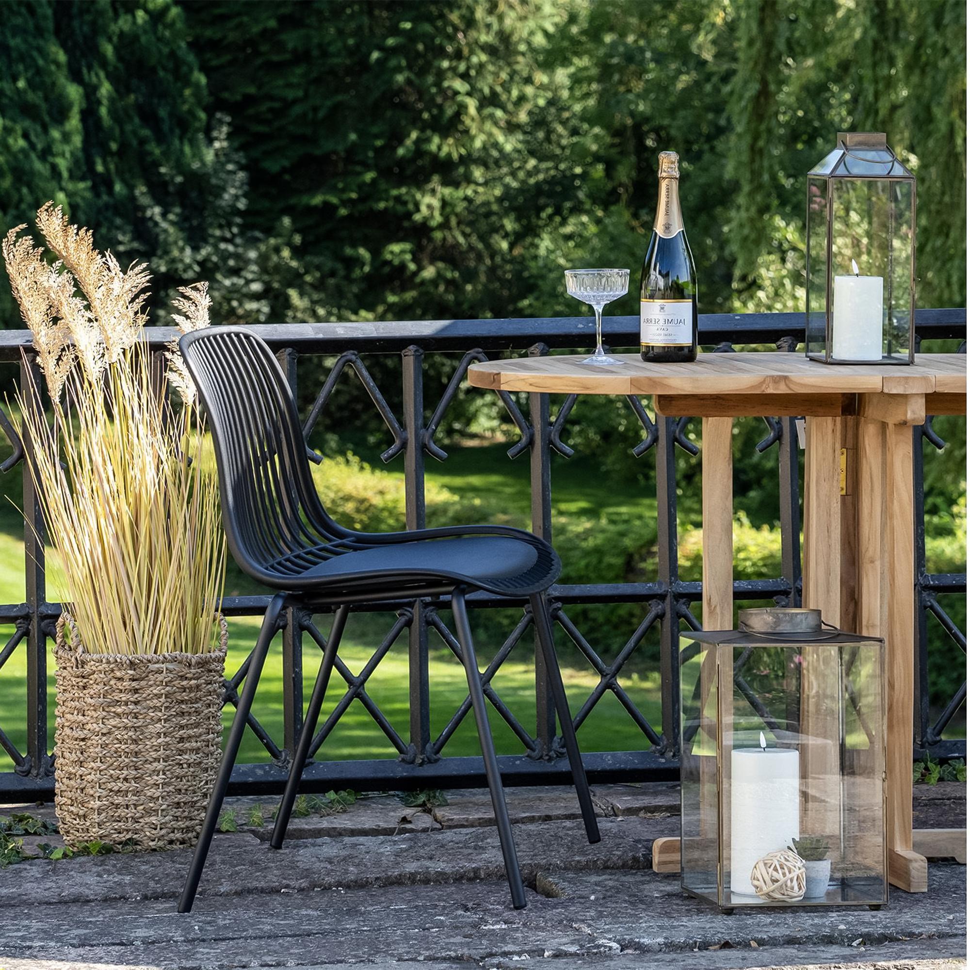 4 x Branson Black Metal Dining Chair