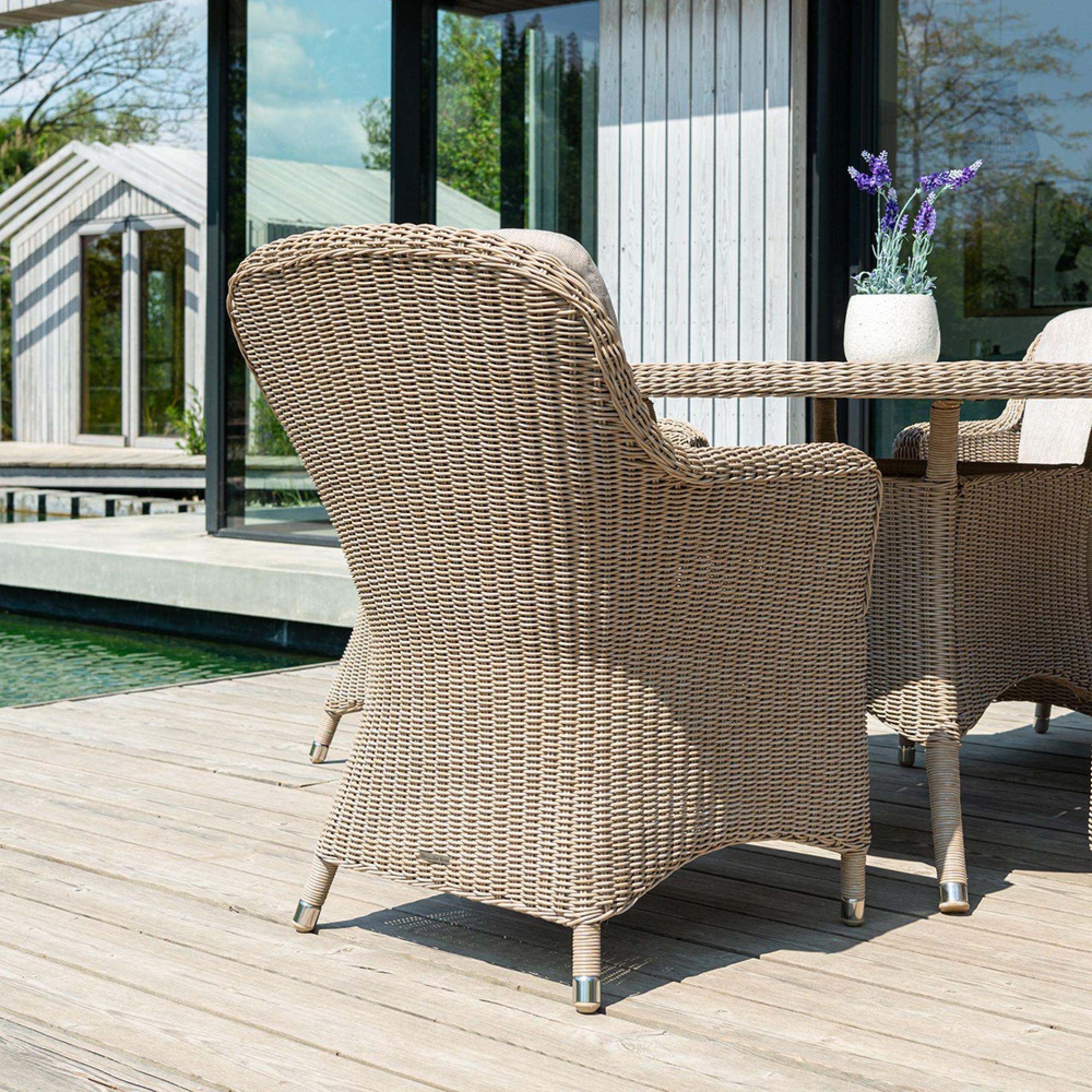 Hazelmere Dining Armchair - Garden - Natural Weave