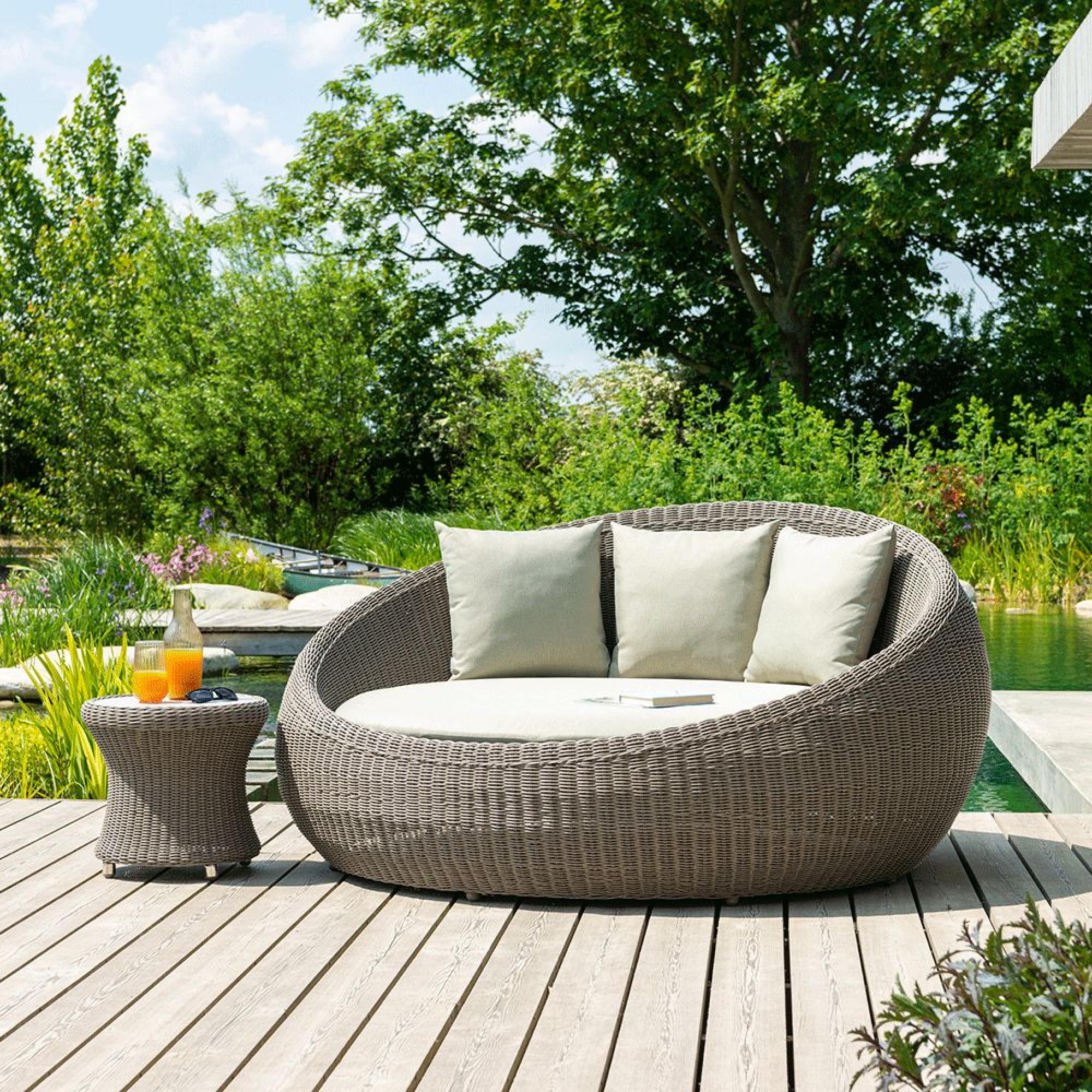 Hazelmere Day Bed - Garden - Grey Weave