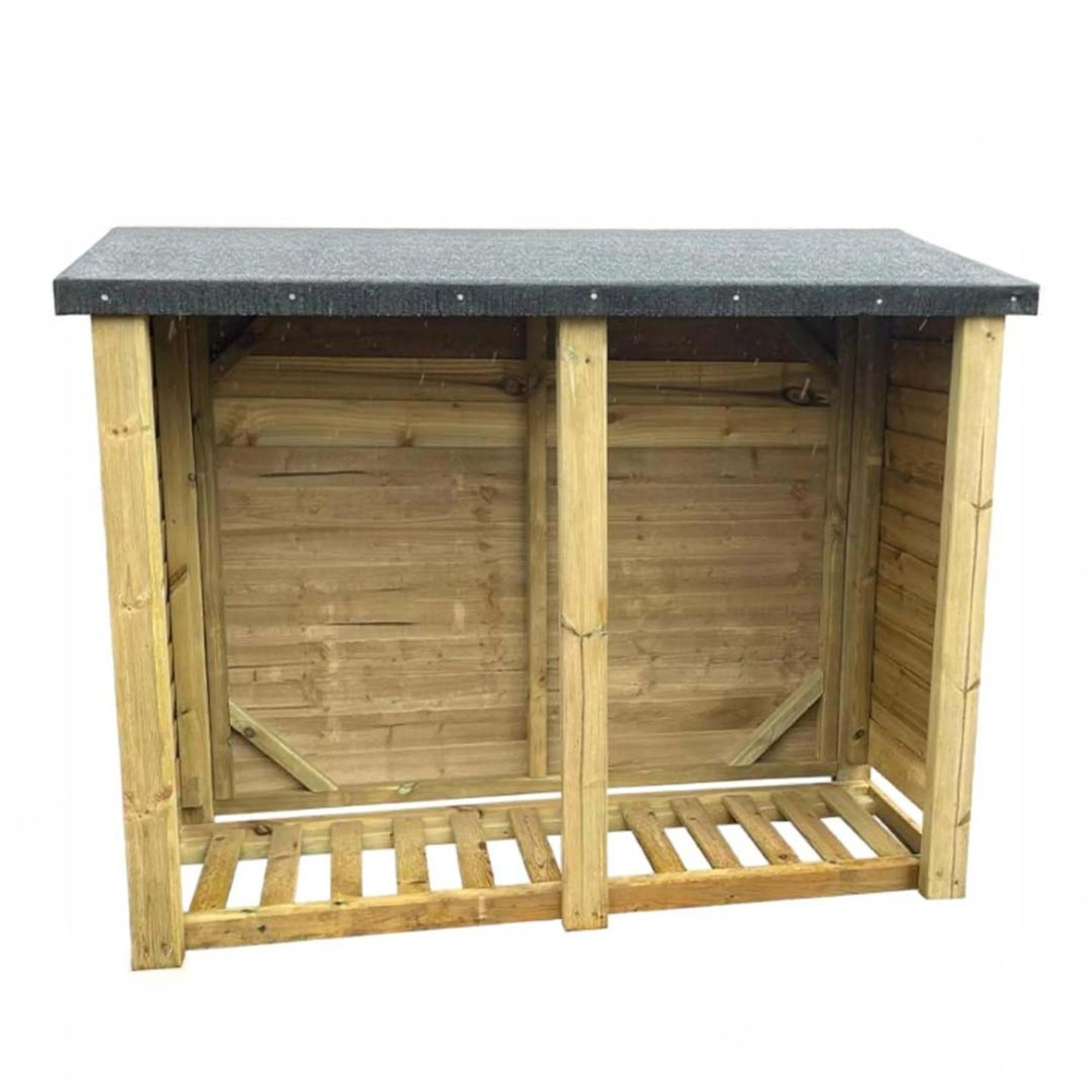 Churnet Valley Felted Redwood Garden Log Store 5x6