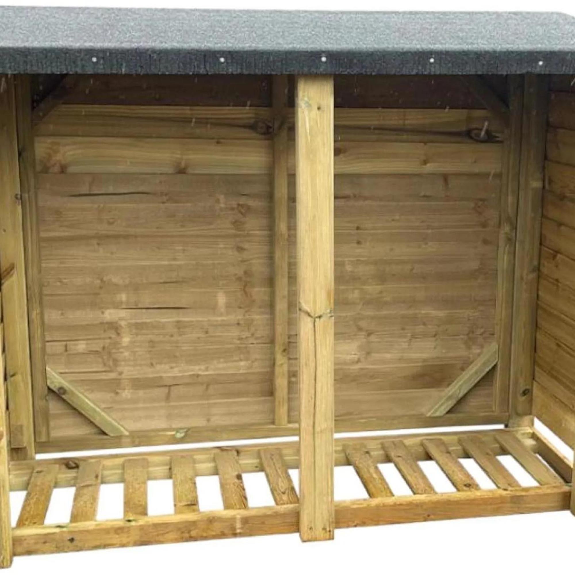 Churnet Valley Felted Redwood Garden Log Store 5x6