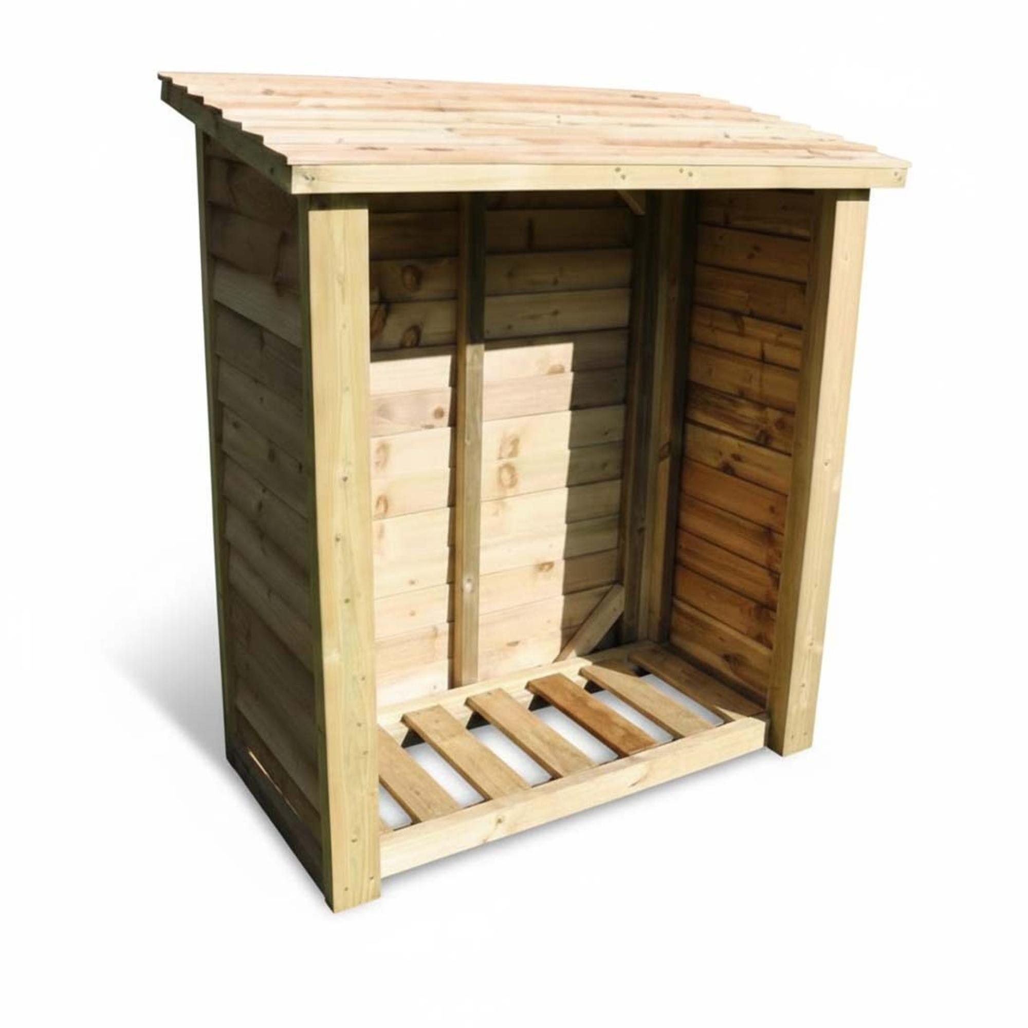 Churnet Valley Heavy Duty Timber Wood Garden Log Store 5x4