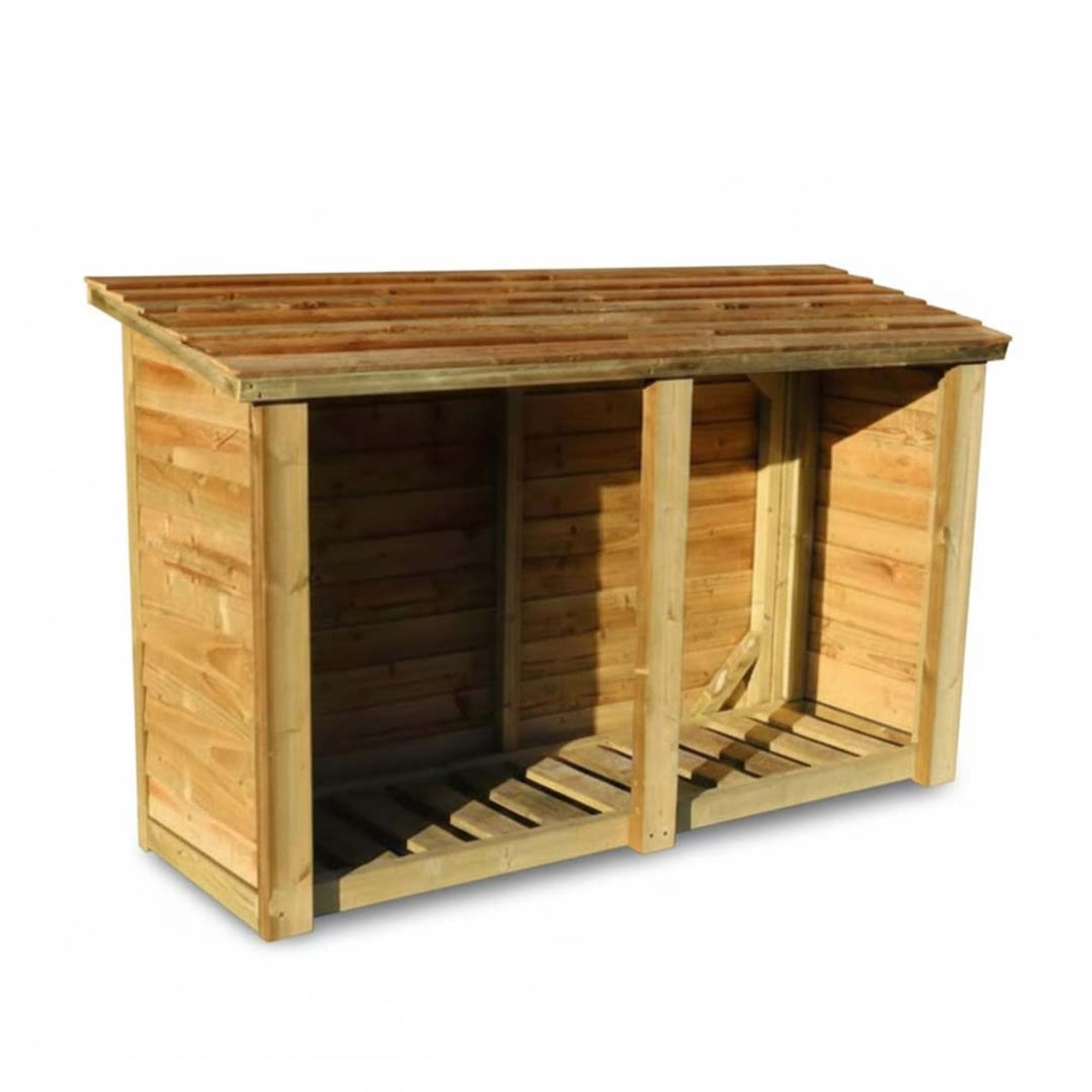 Churnet Valley Redwood Heavy Duty Garden Log Store 4x6