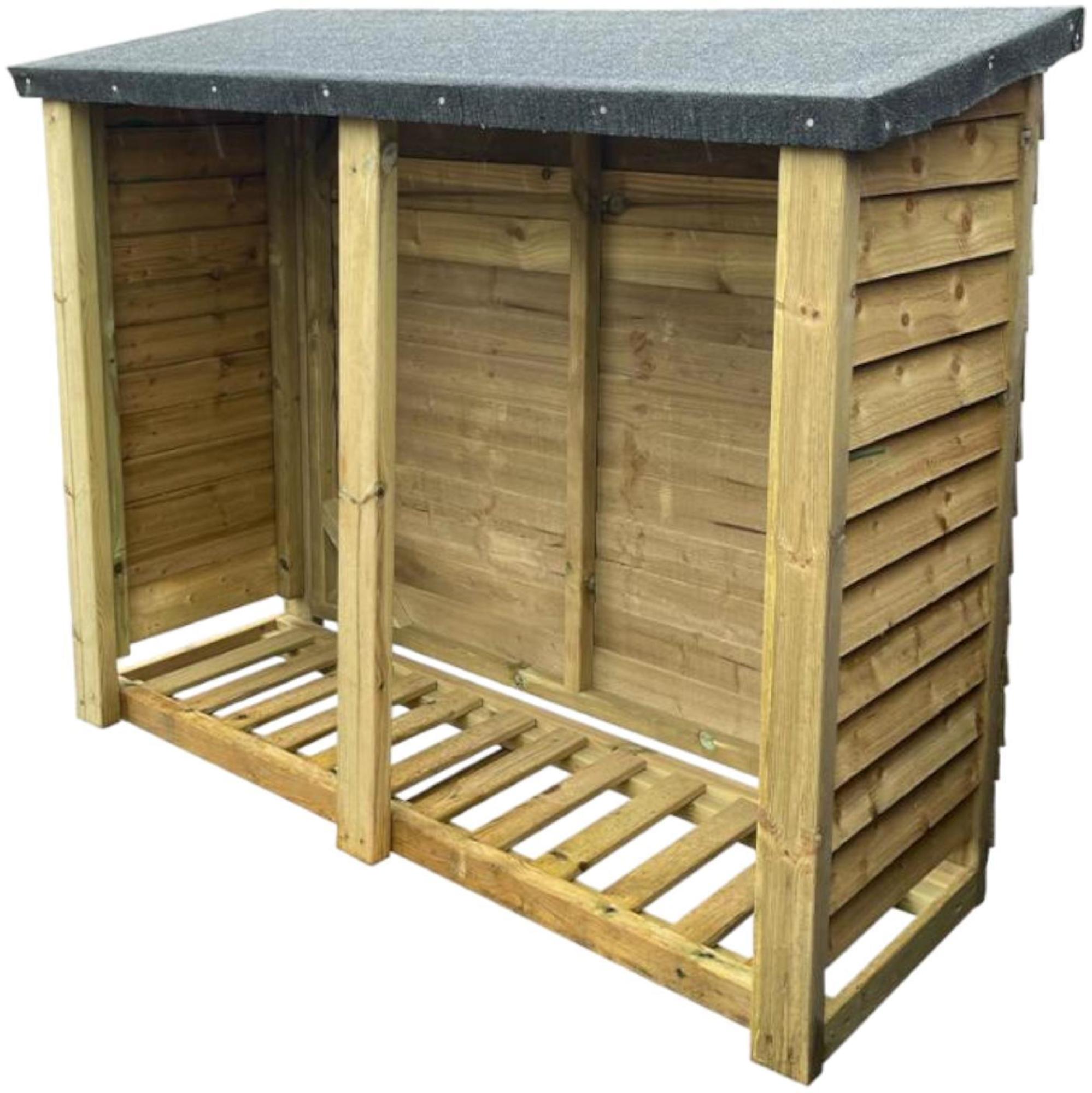 Churnet Valley Felted Redwood Garden Log Store 5x6