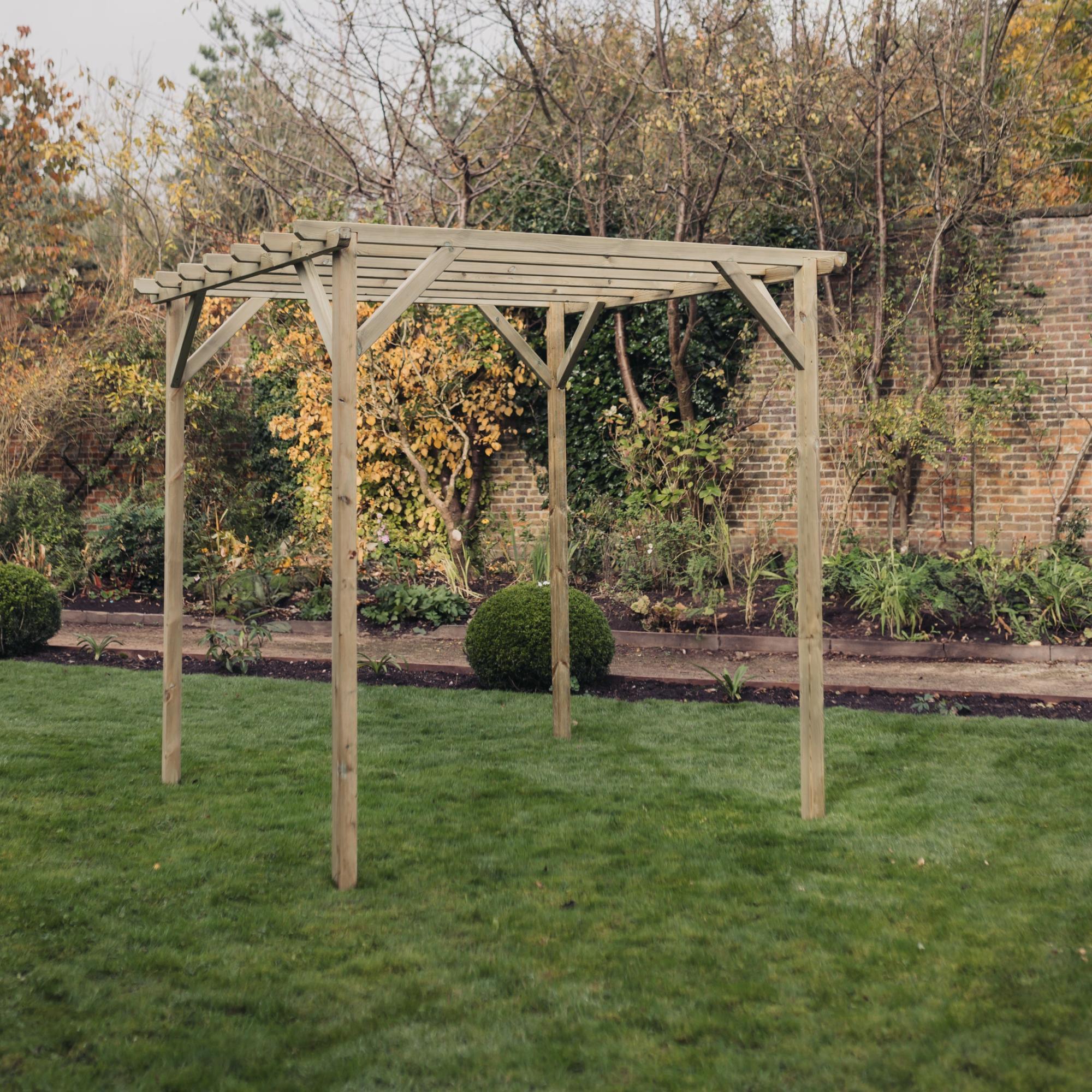 Contemporary Timber Wood Garden Pergola