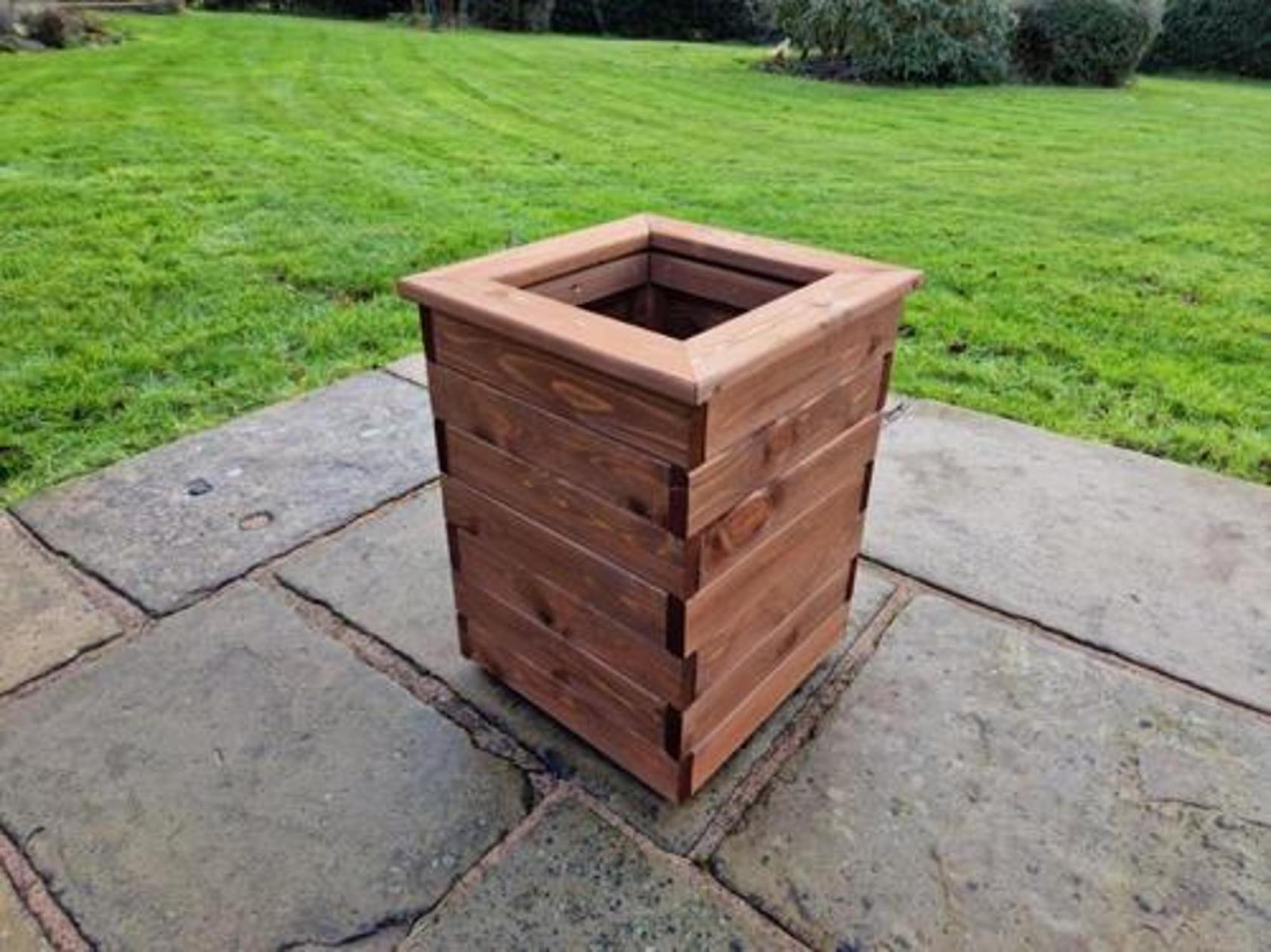 Redwood Tall Square Garden Planter