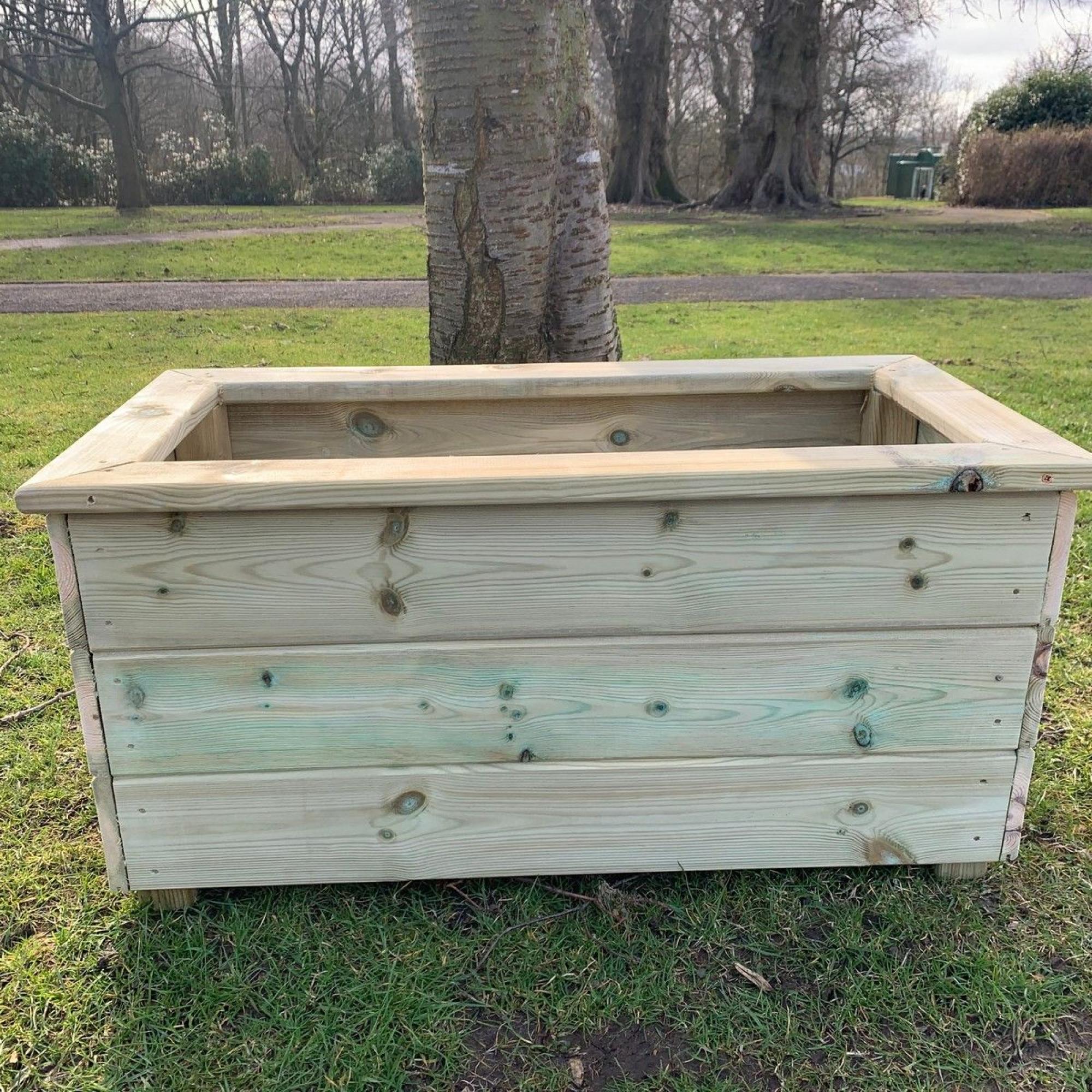 Timber Wood Trough Garden Planter