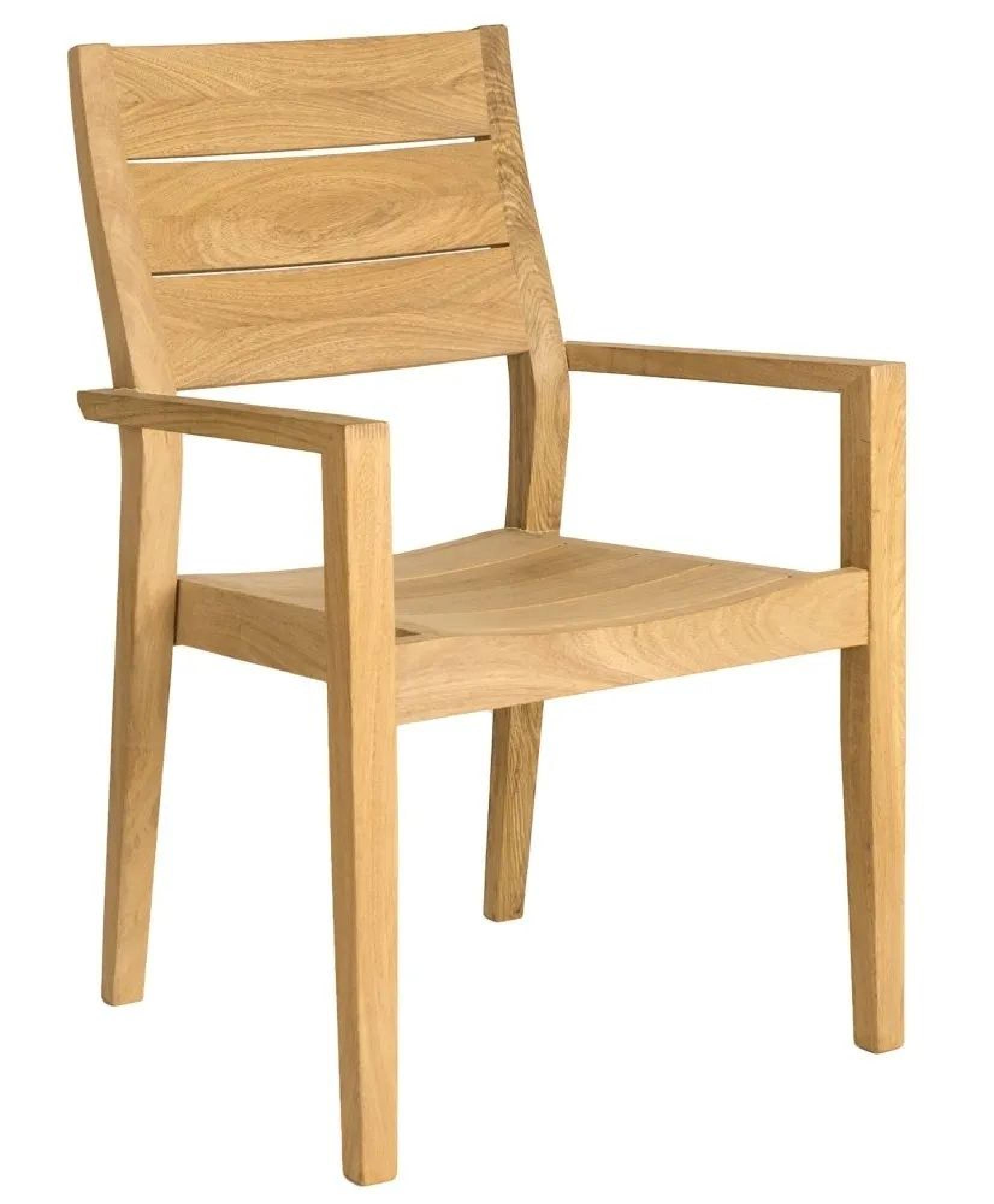 Roble Wood Stacking Garden Dining Armchair - Set of 2