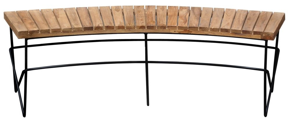 Belfort Teak Wood Curved Bench