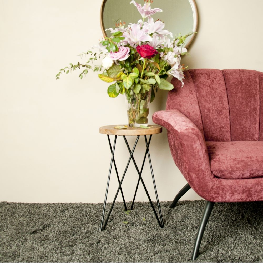 Belfort Teak Wood Round Stool