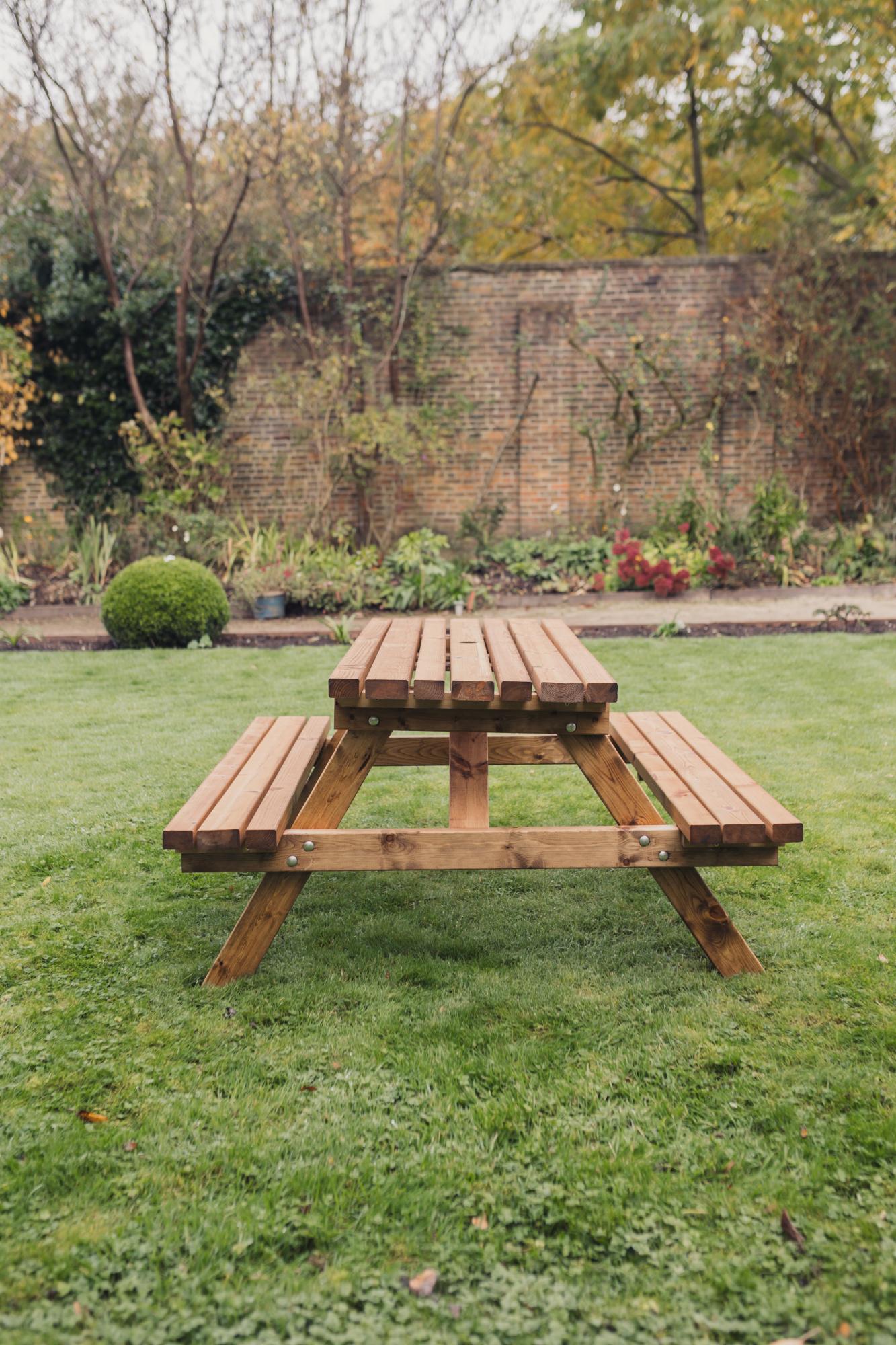 Churnet Valley Deluxe Redwood Garden Picnic Table - 180cm