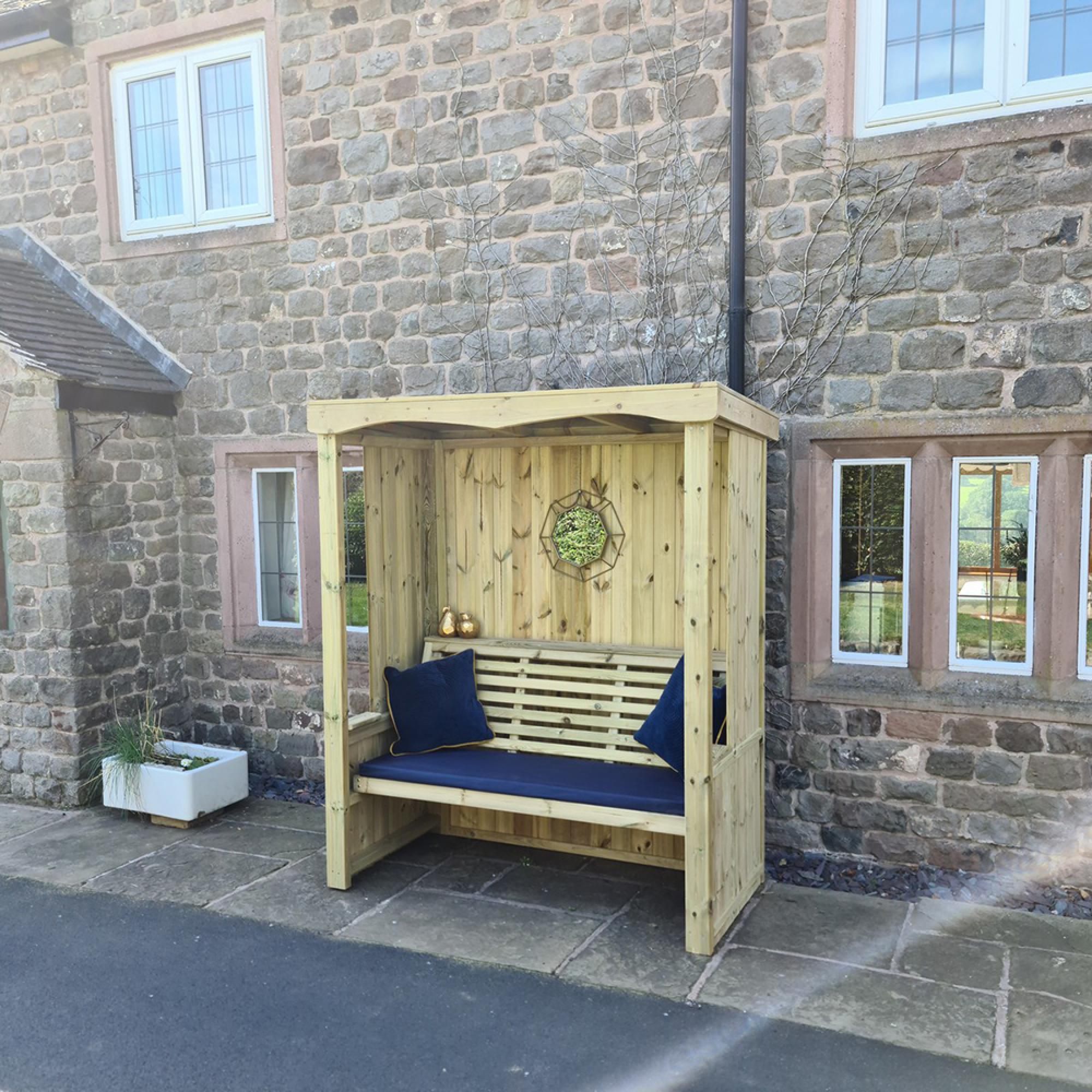 Churnet Valley Four Season Timber Wood 3 Seater Garden Arbour
