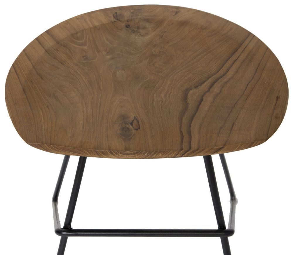 Belfort Set of 2 Teak Wood Barstool